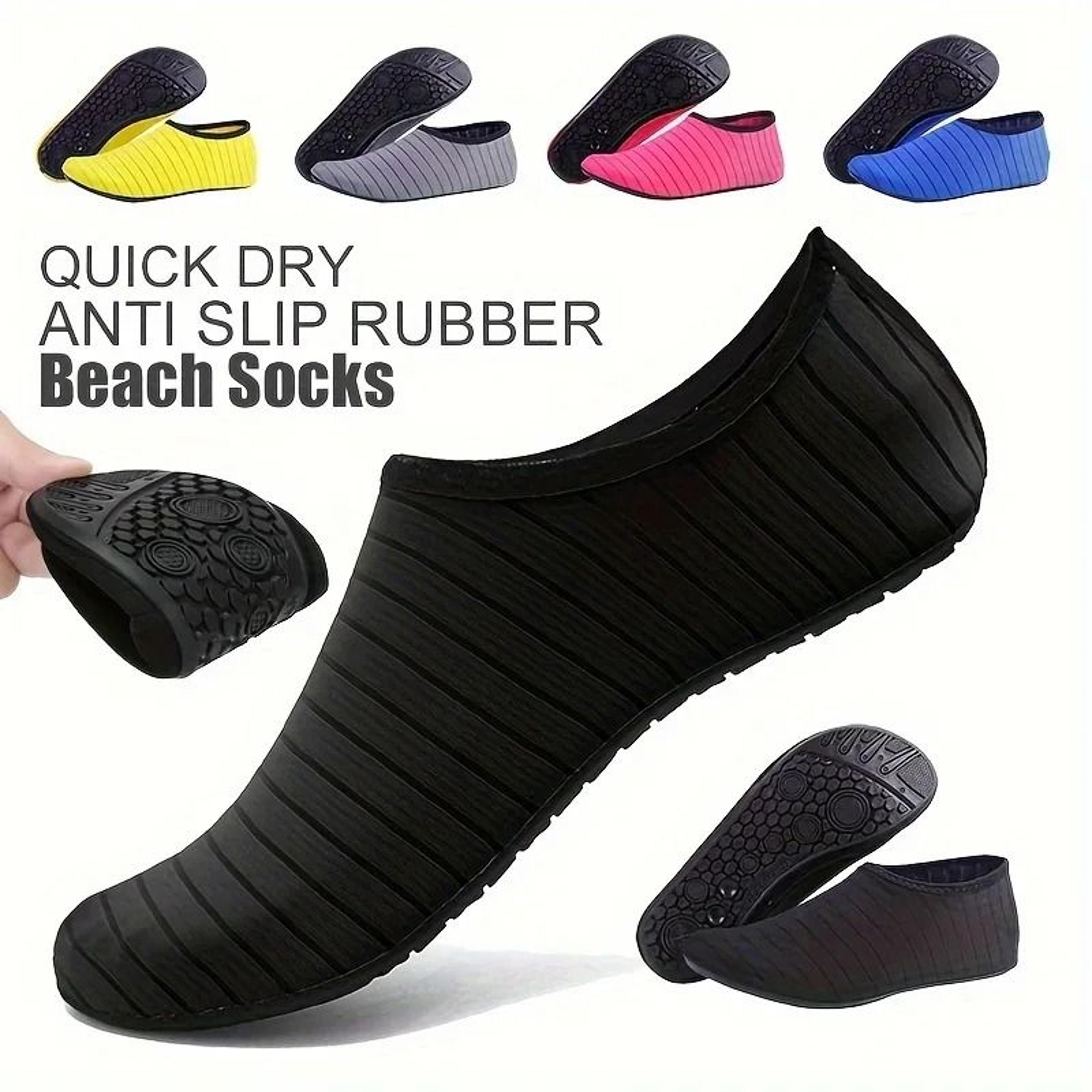 quick dry barefoot water shoes and non slip swim socks for beach sports