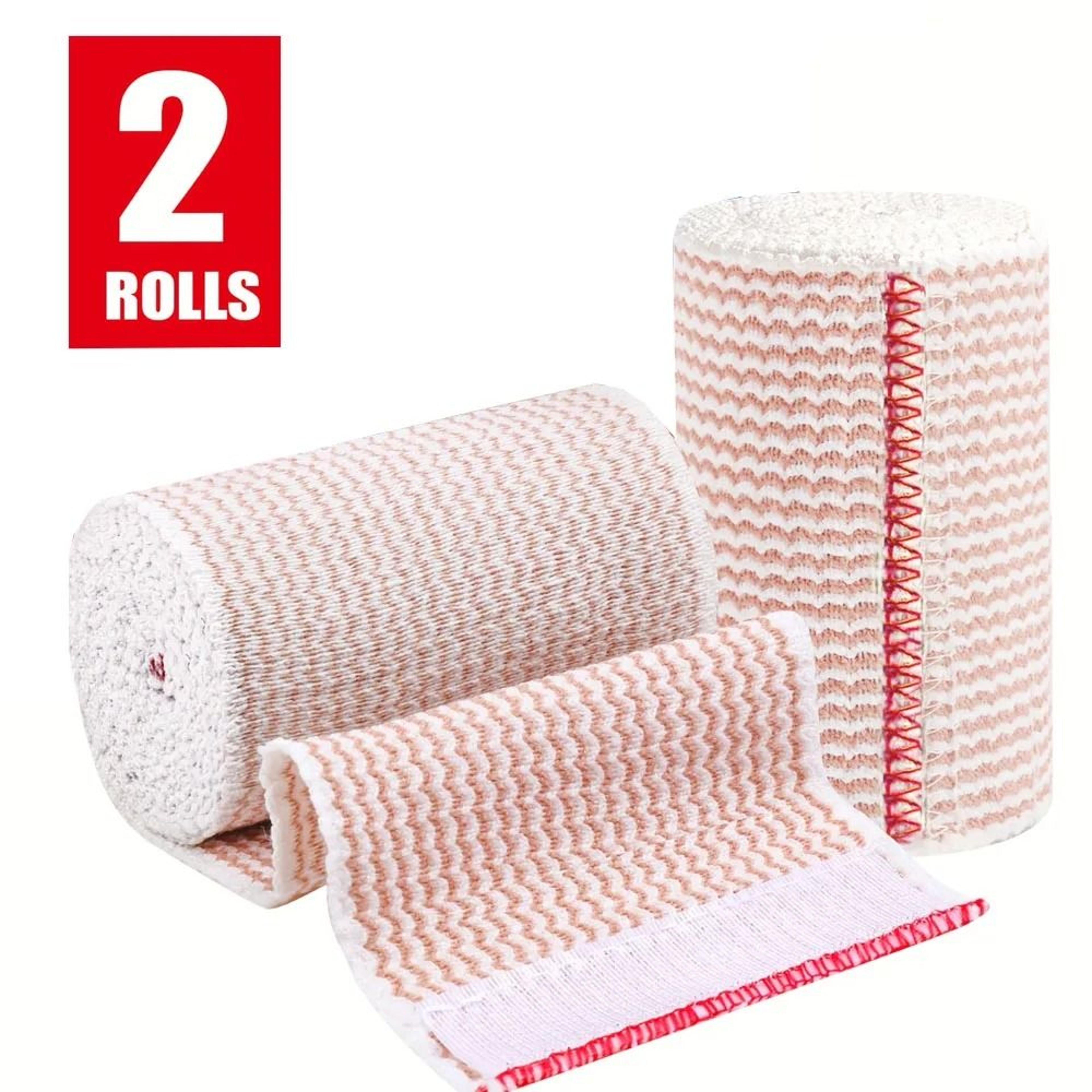 reusable elastic compression bandage wraps with hook and loop closure