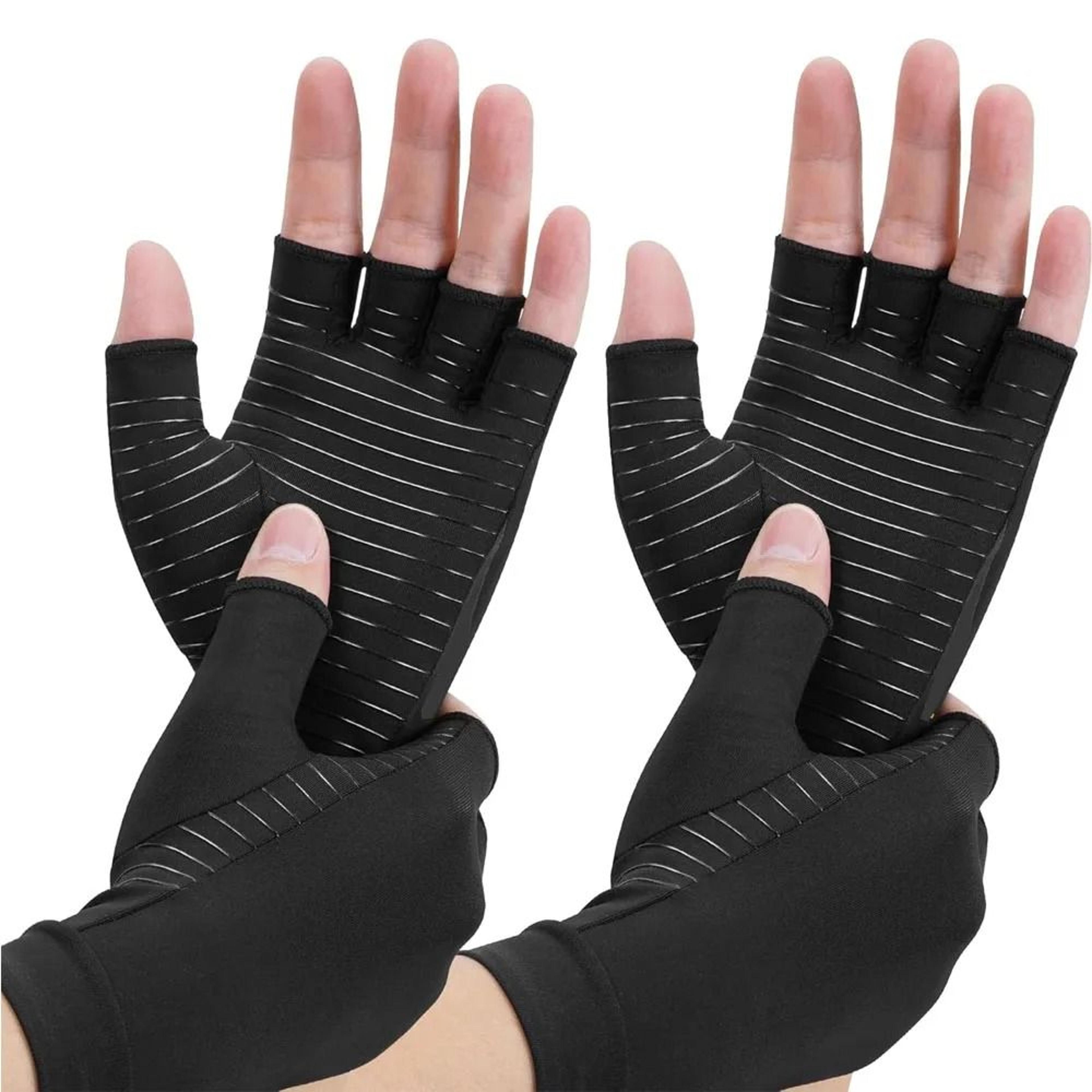 copper arthritis compression gloves with touchscreen tips