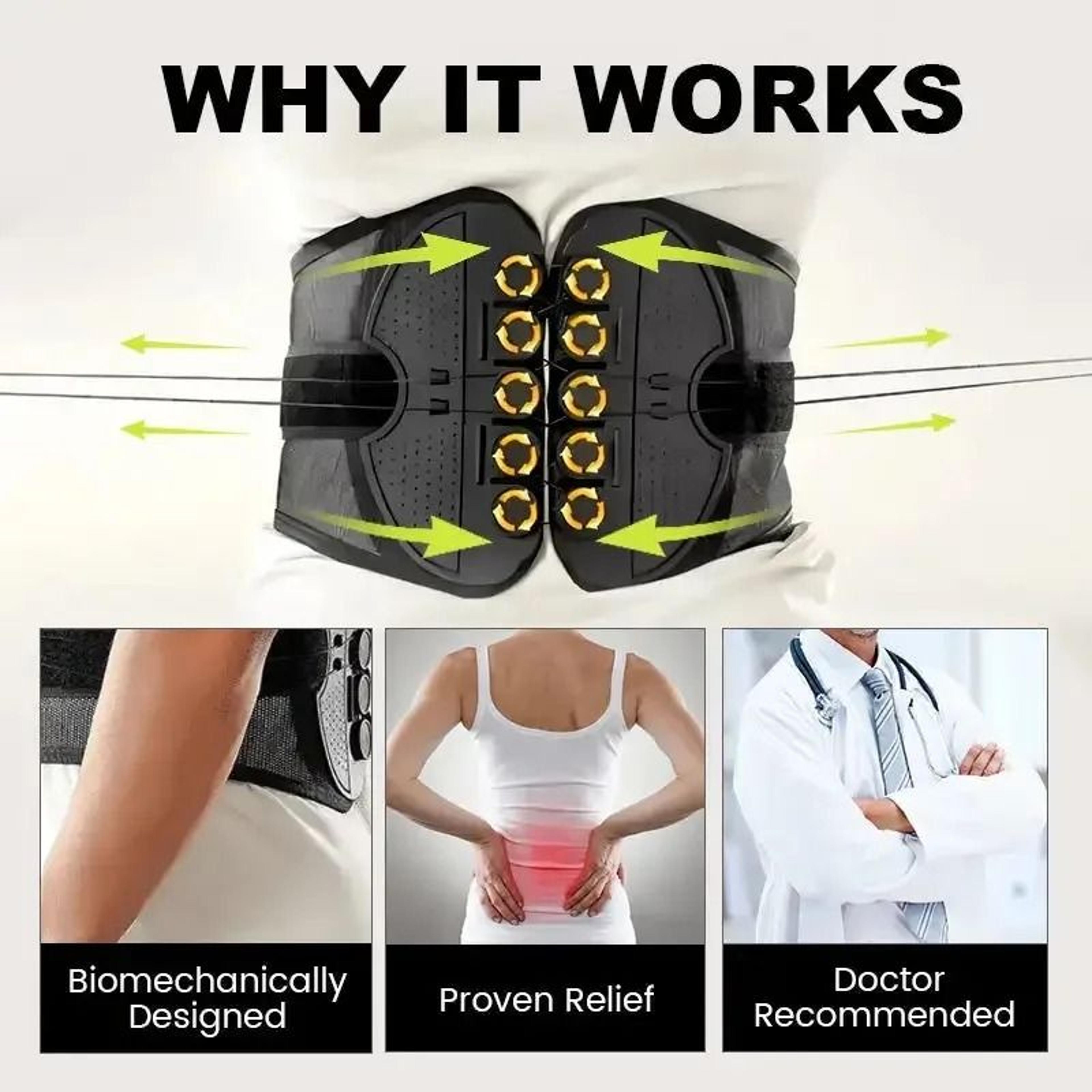 adjustable lumbar support belt with double pull pulley system