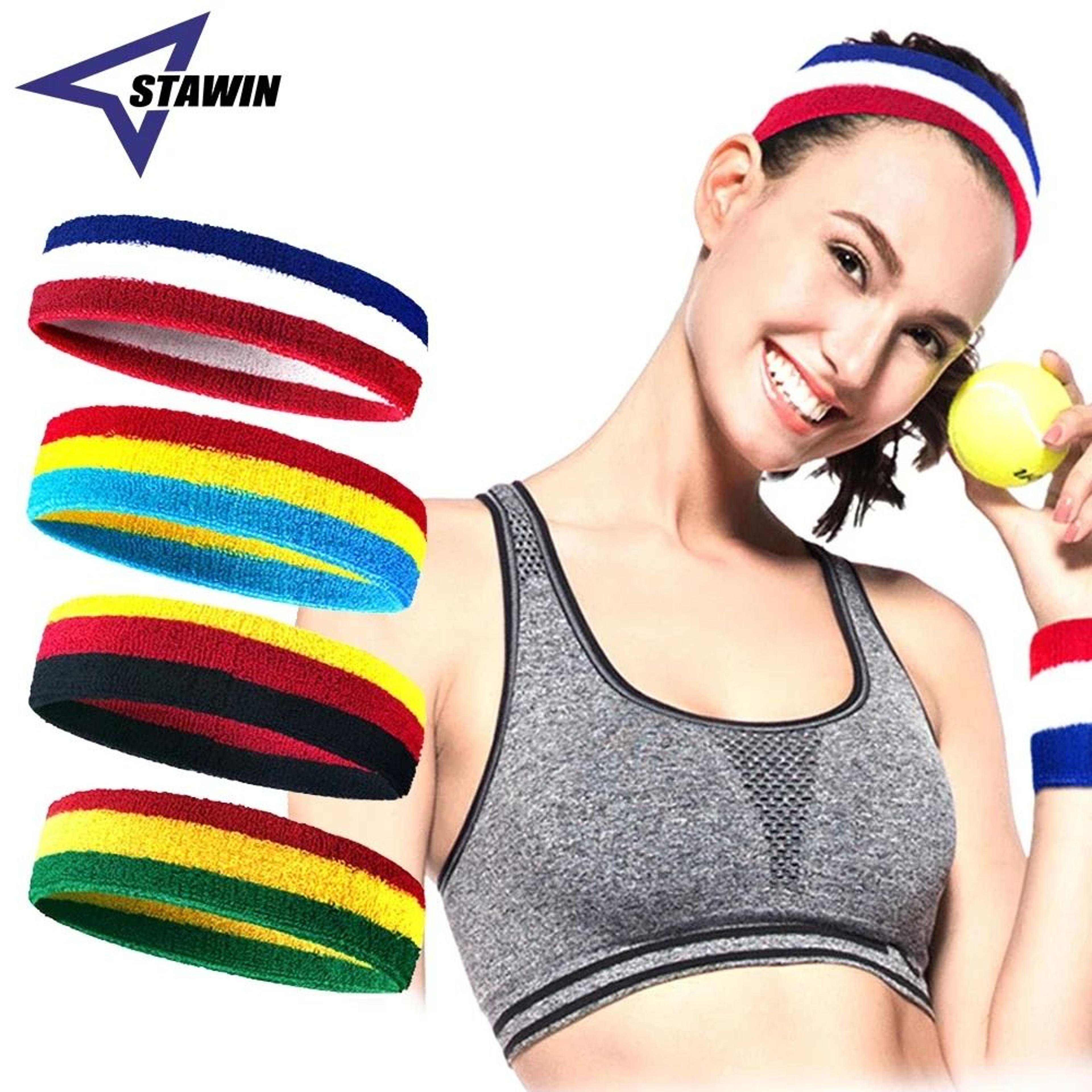outdoor sports elastic sweatband headband for running cycling and yoga