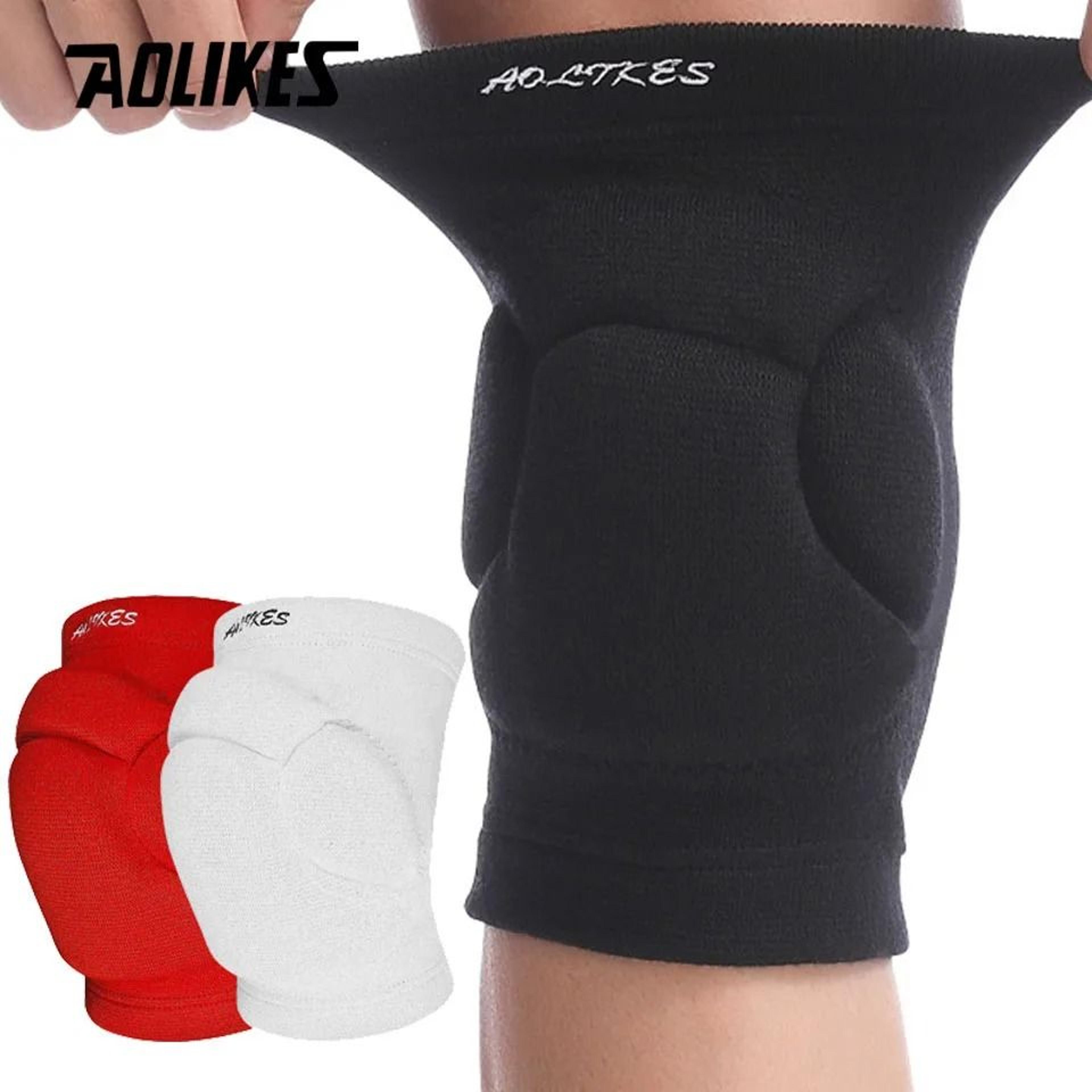 aolikes high-elasticity anti-collision thickened sports knee pads for volleyball, football, and yoga (1 pair)