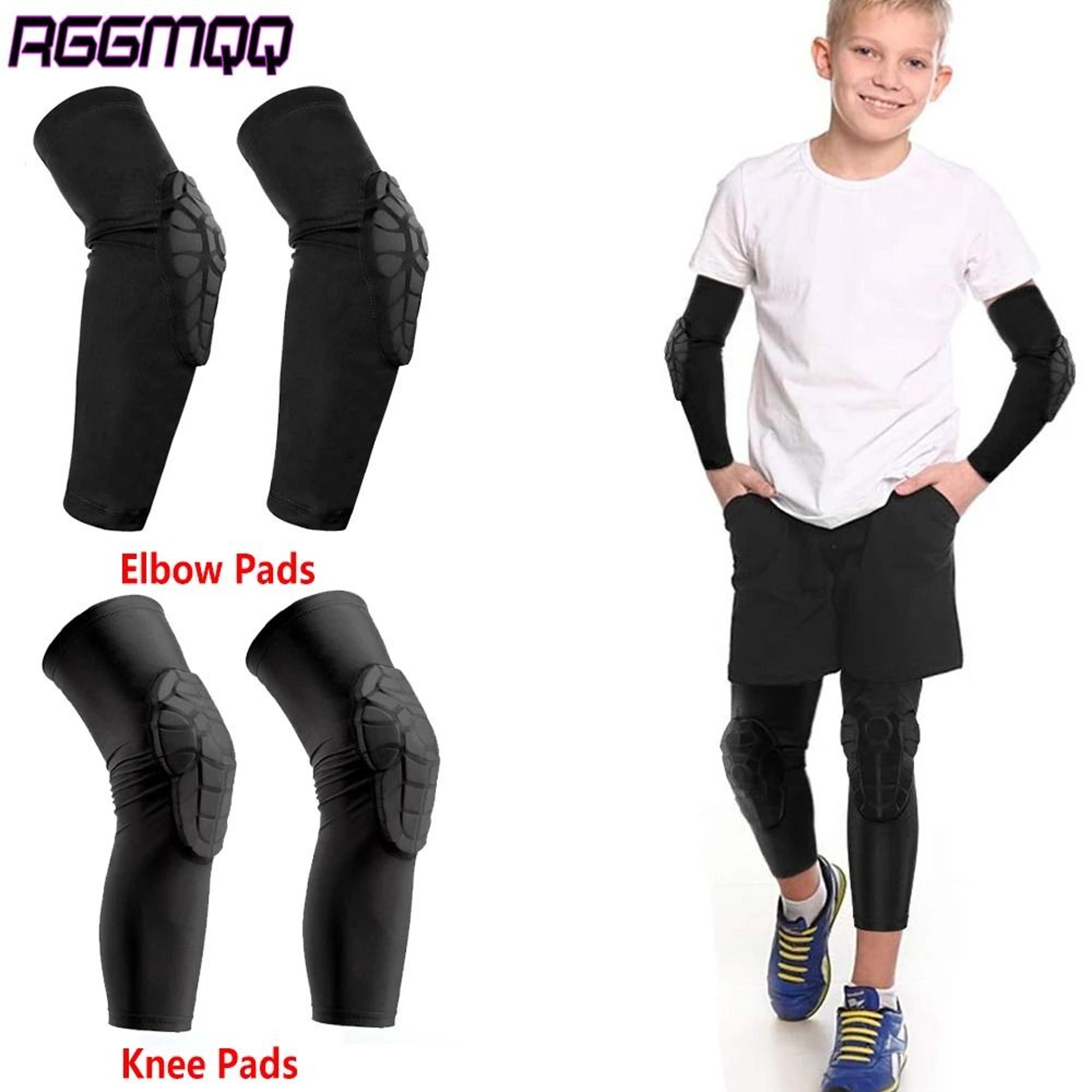 2pcs youth honeycomb compression knee pads – protective gear for basketball & sports