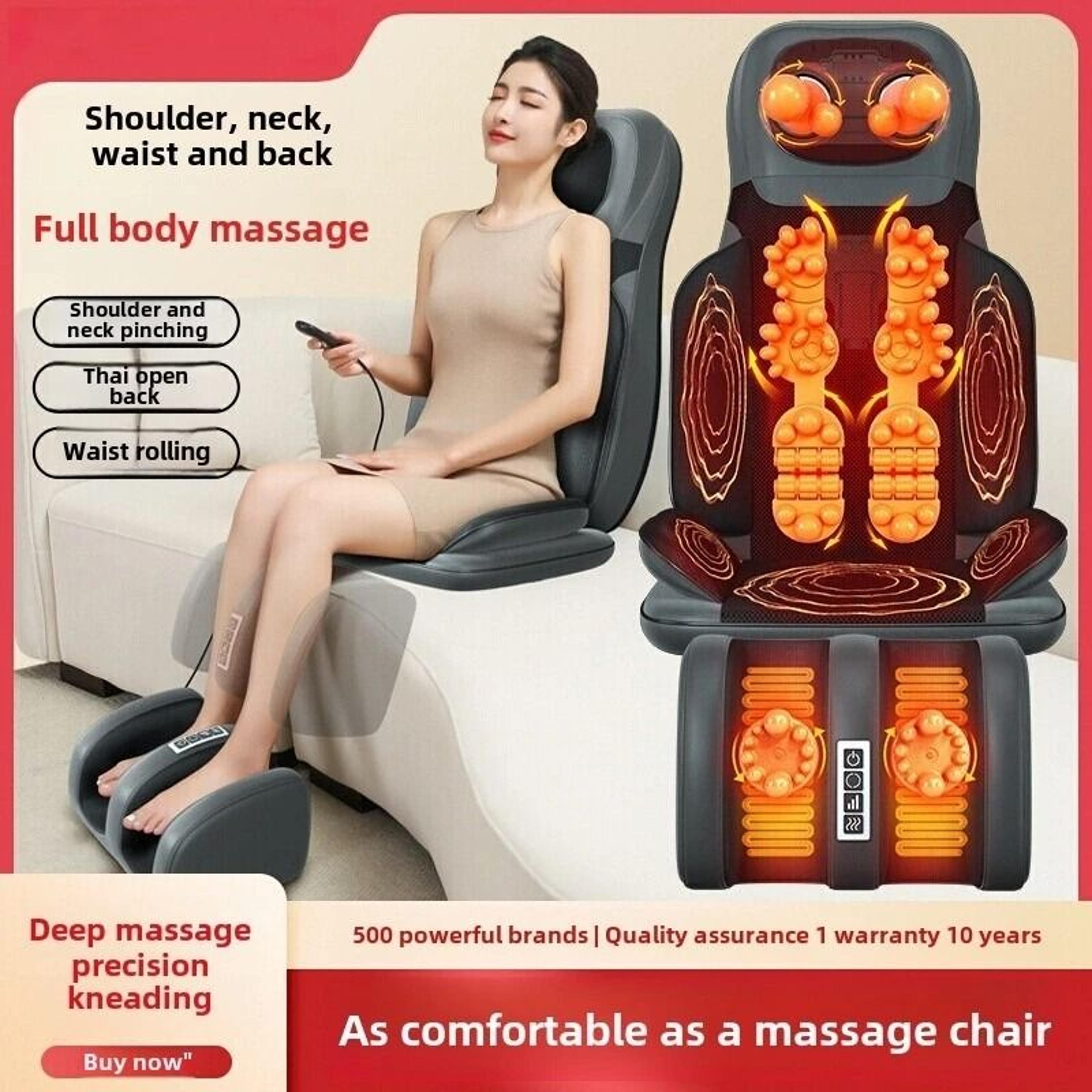5-in-1 professional folding massage chair with deep-tissue rolling & cervical support