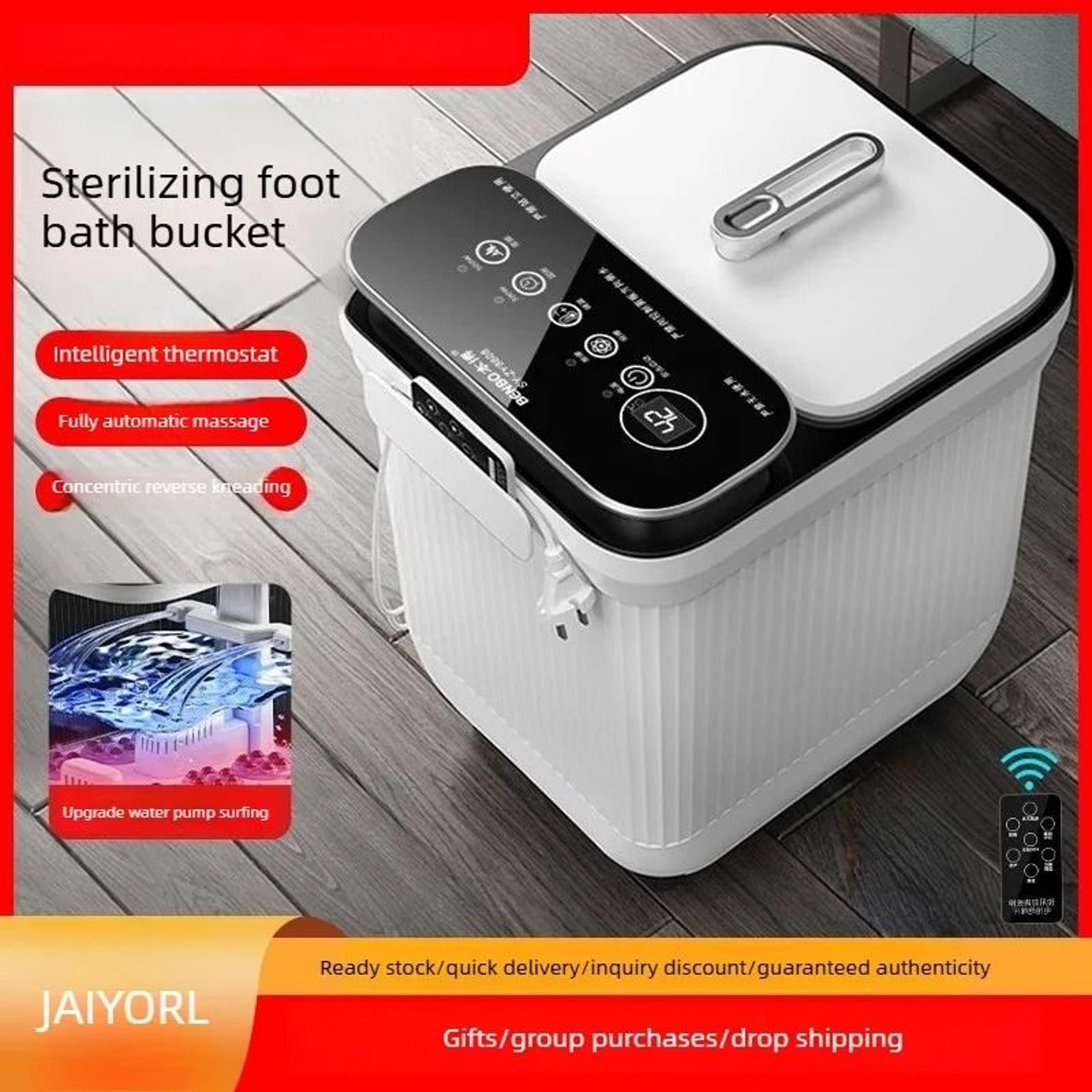 automatic electric foot bath spa basin with heat & shiatsu massage