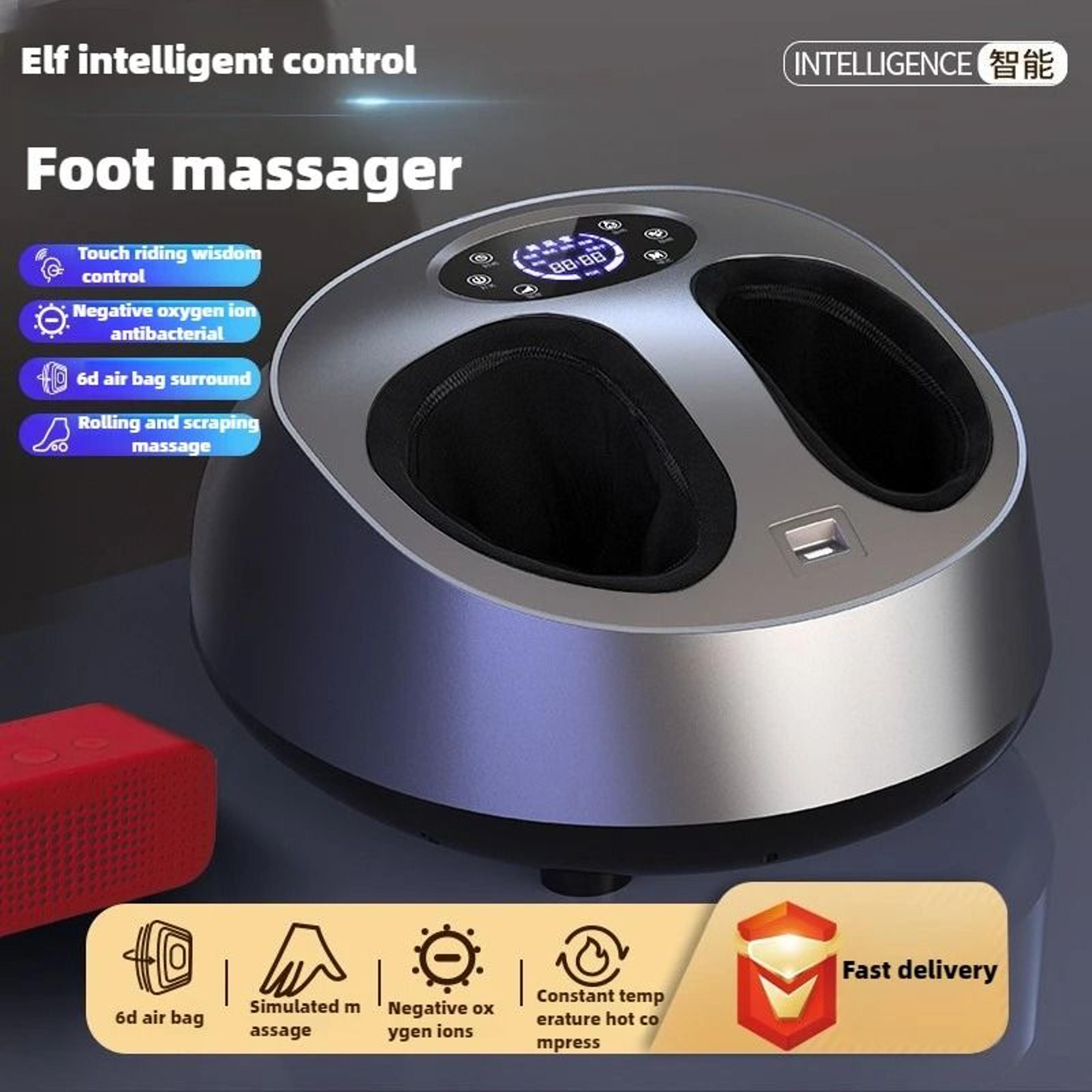 fully-wrapped shiatsu foot & calf massager with heat & airbag