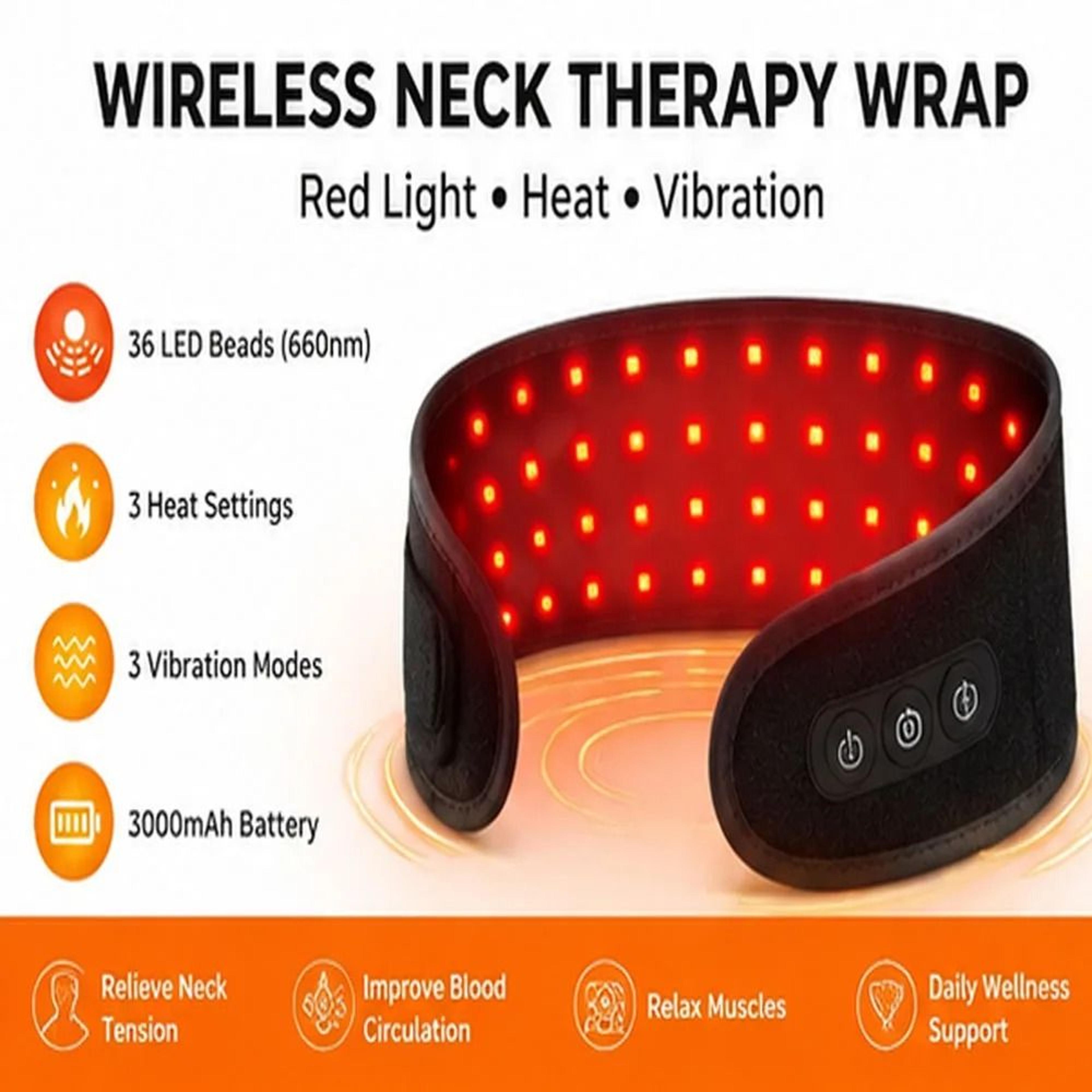 cordless red & infrared light therapy neck & multi-joint wrap