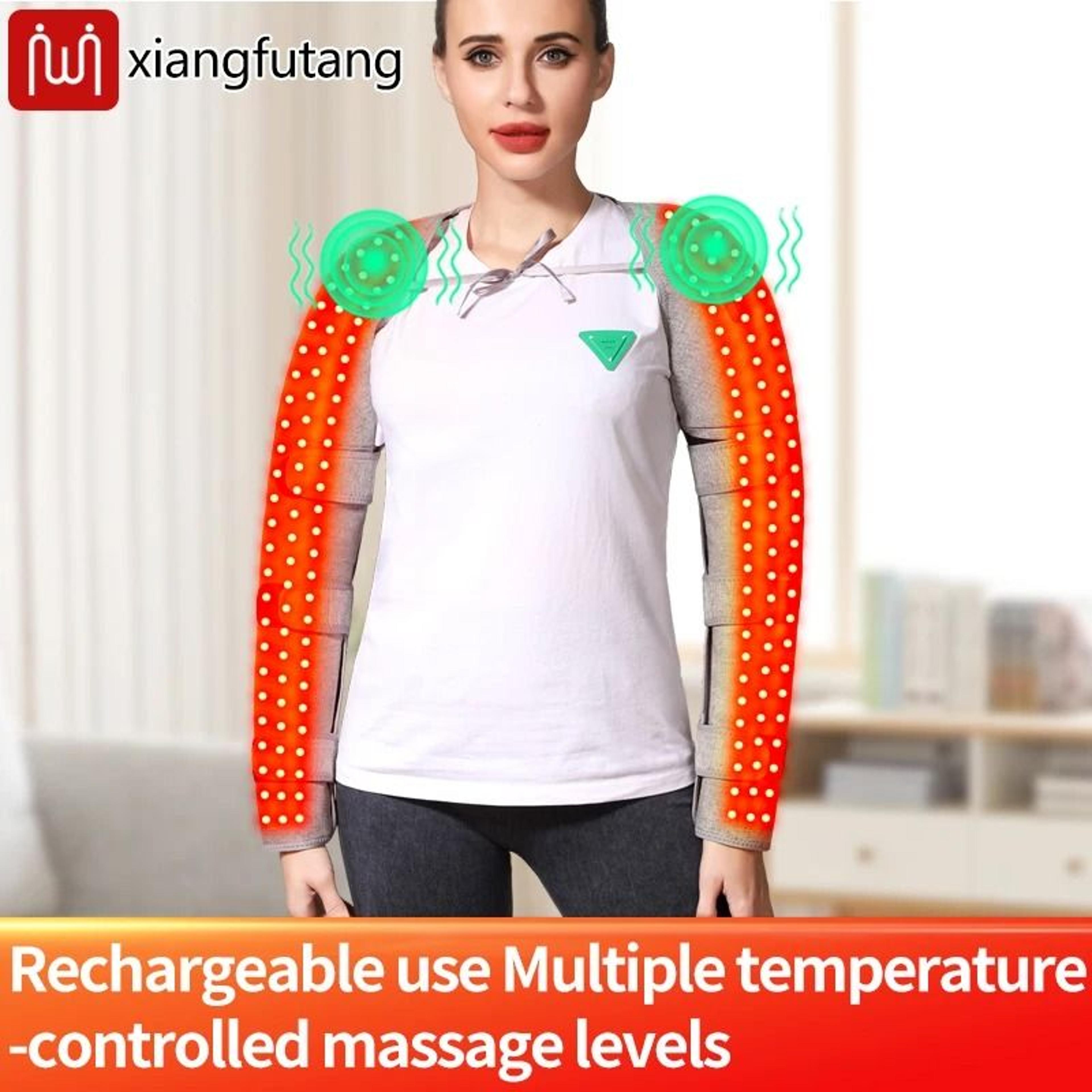 red light heating & massaging shoulder & arm support wrap