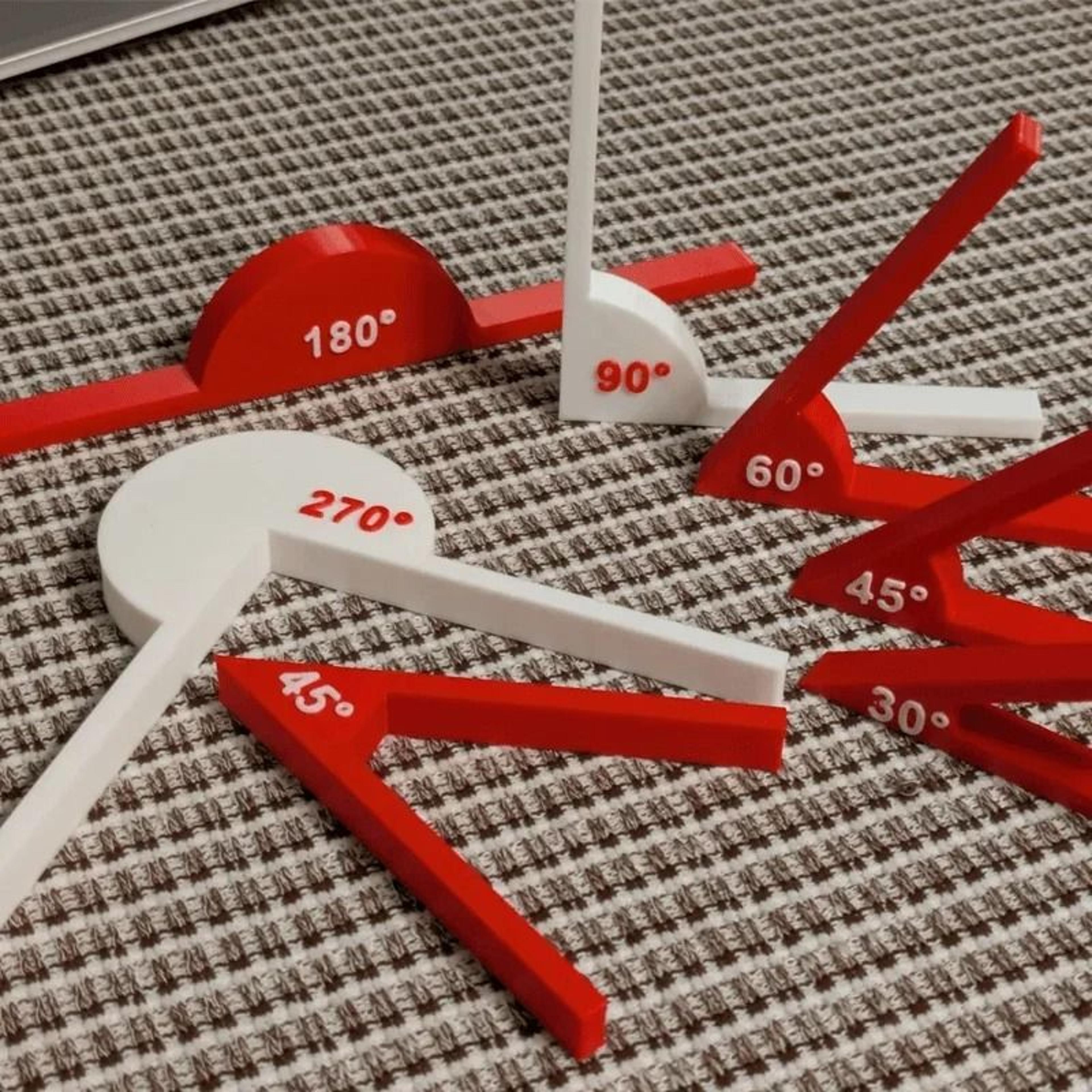 1 set teaching tools math supplies geometric angle display tools