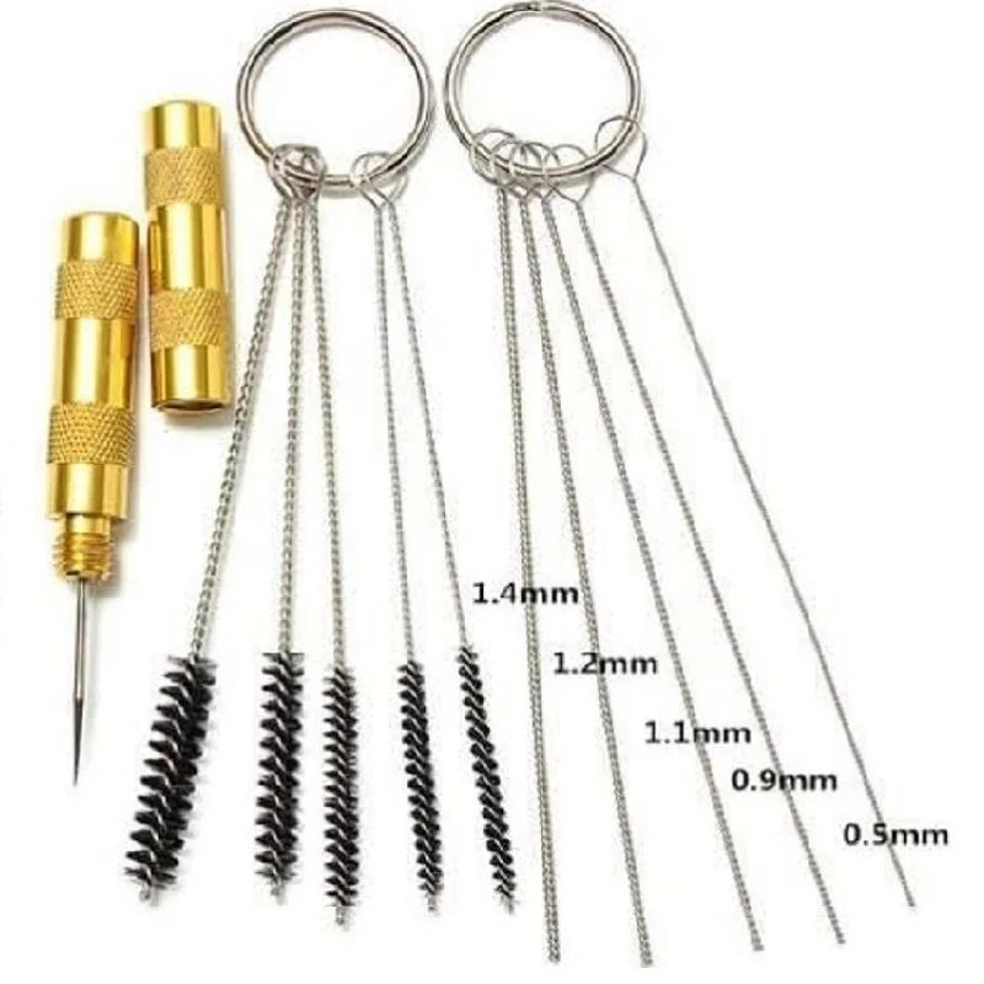 11pcs airbrush spray gun nozzle cleaning kit needle & brush repair set