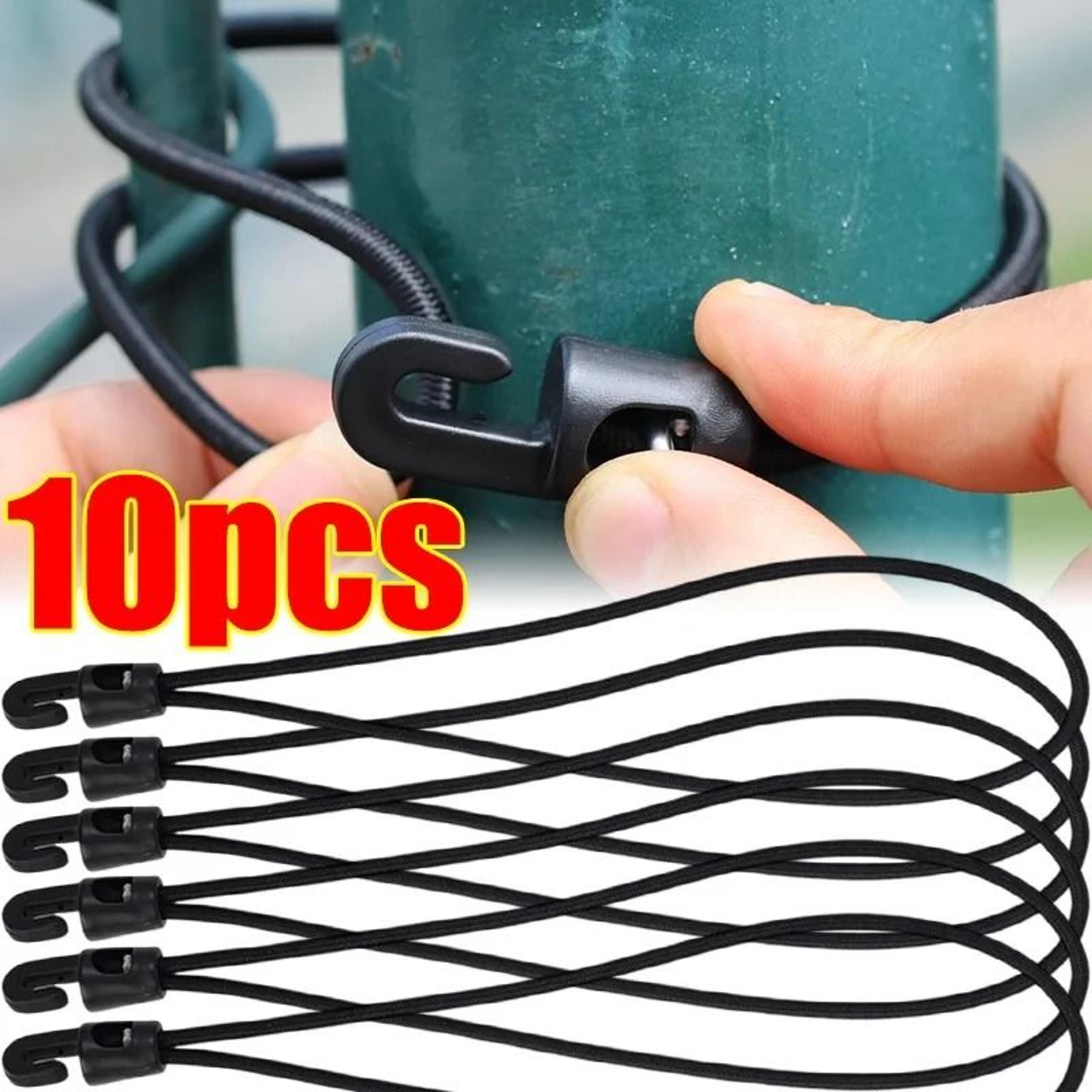 1-10pcs bungee cords with hooks high elasticity rubber tensioners