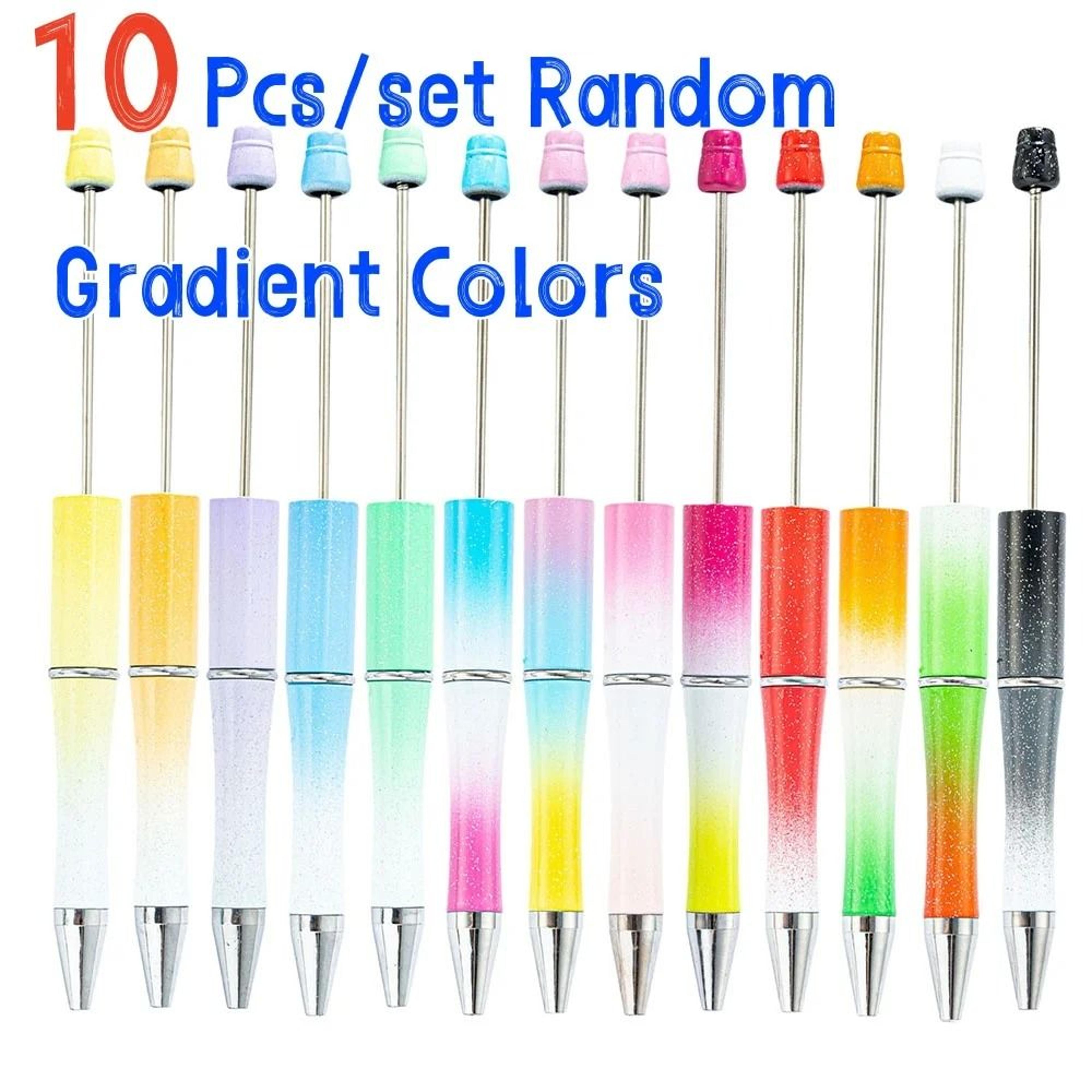 10pcs mixed beaded ballpoint pens diy beadable pens wedding party gifts