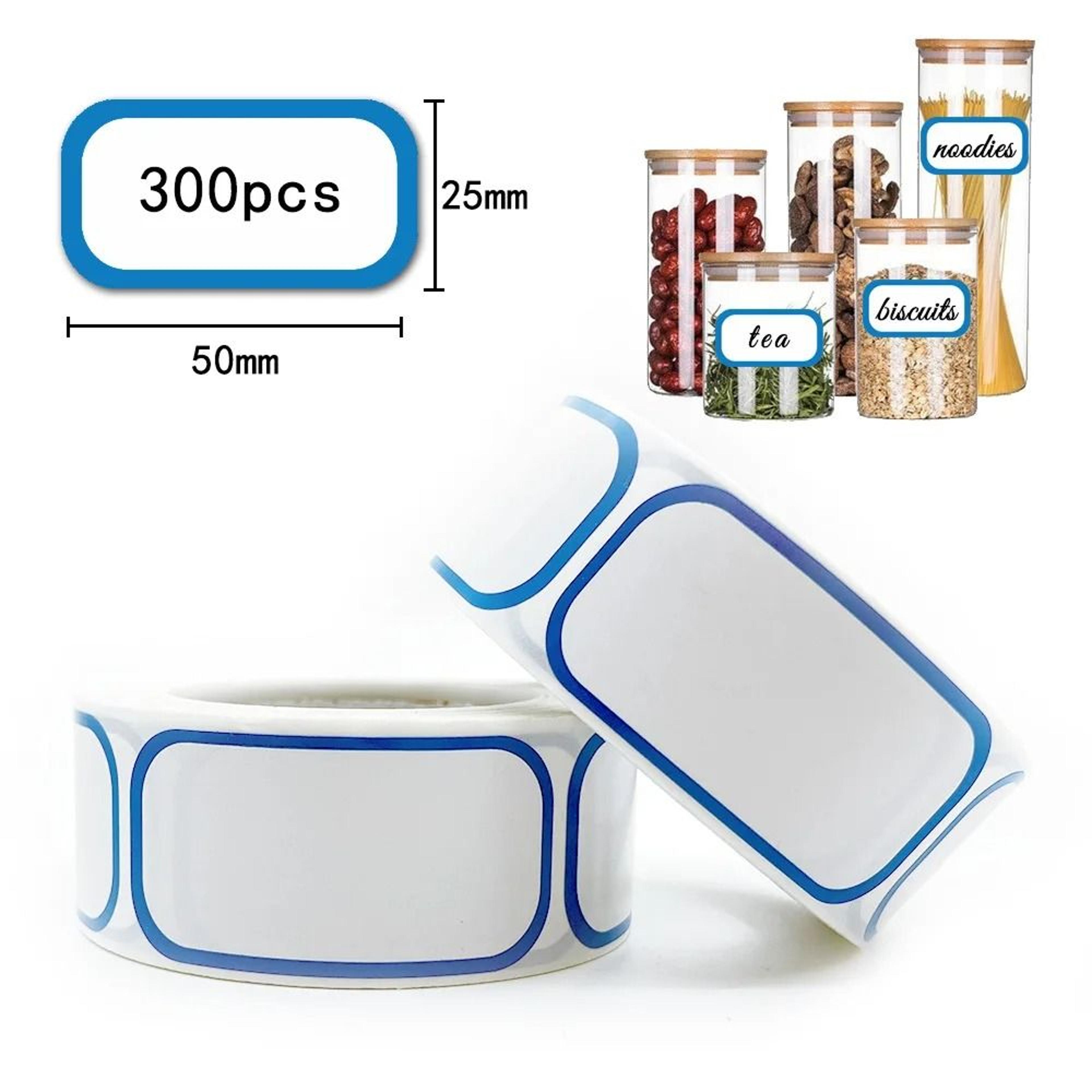 300pcs removable freezer labels food storage date stickers (1 x 2 in)