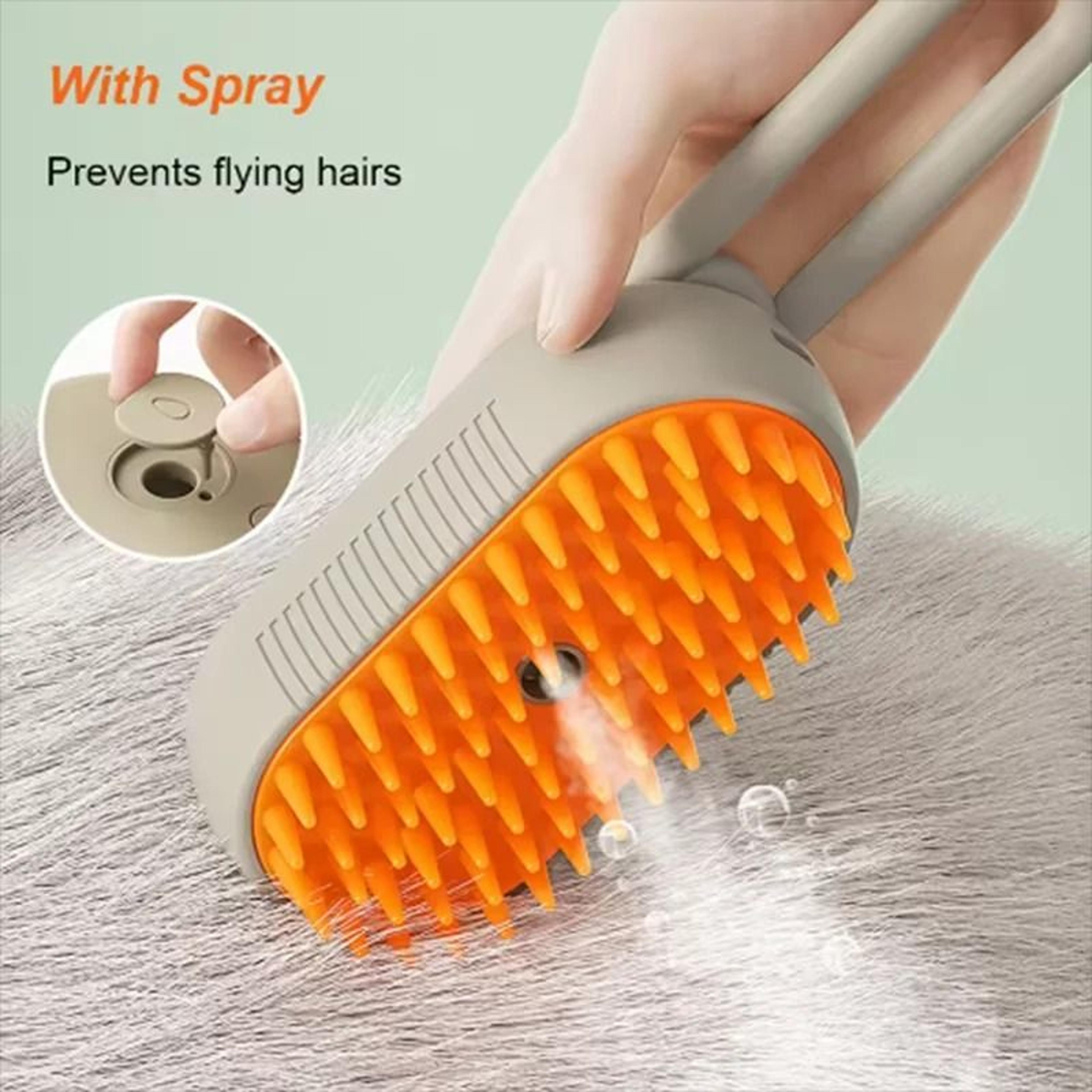 1pc pet steam spray massage brush folding rotatable hair removal comb