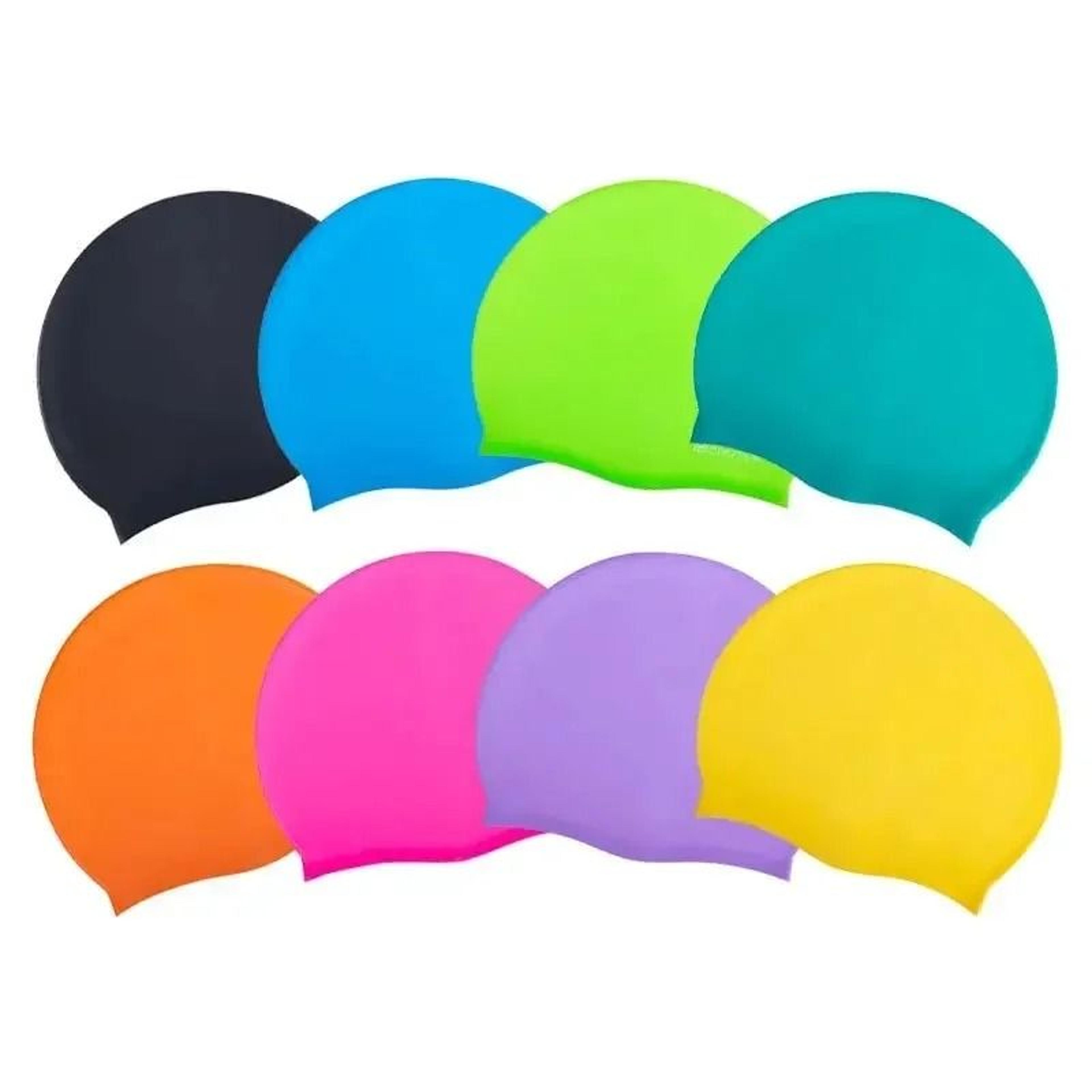 waterproof silicone swim cap for men, women, adults & kids
