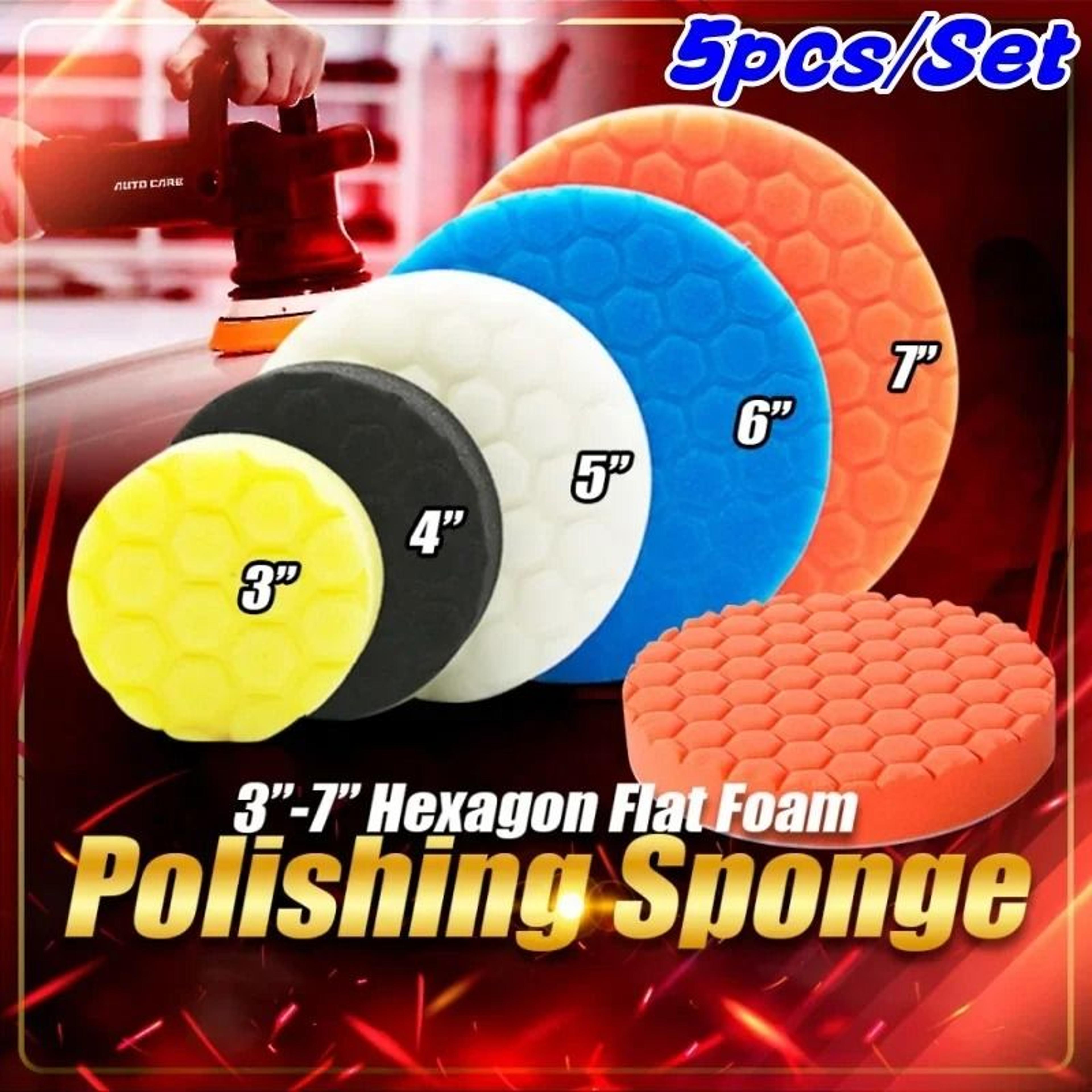 5pcs car polishing pad kit self-adhesive buffing wheel & waxing sponge