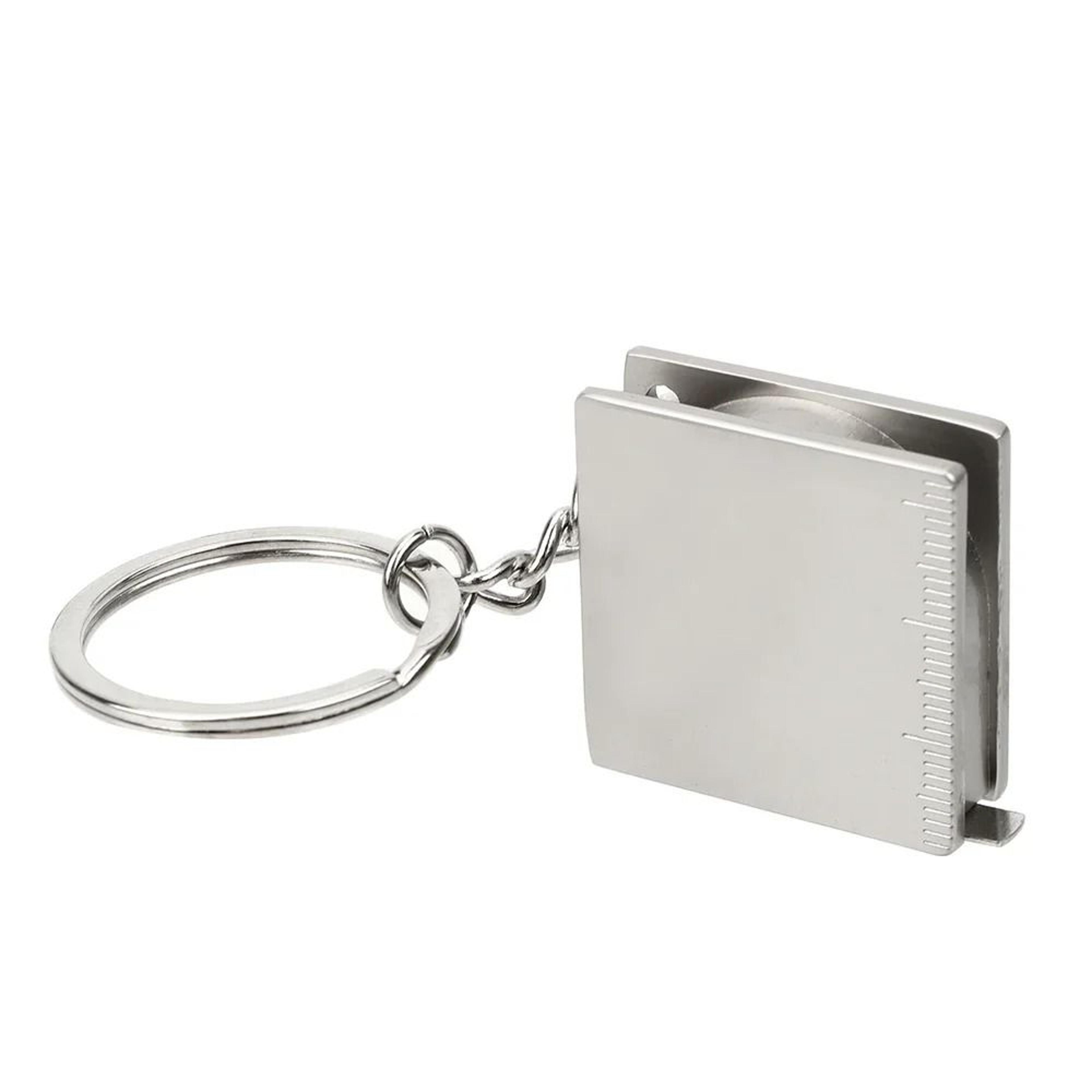 1pc diy hand gauging key ring tape measure & portable retractable ruler