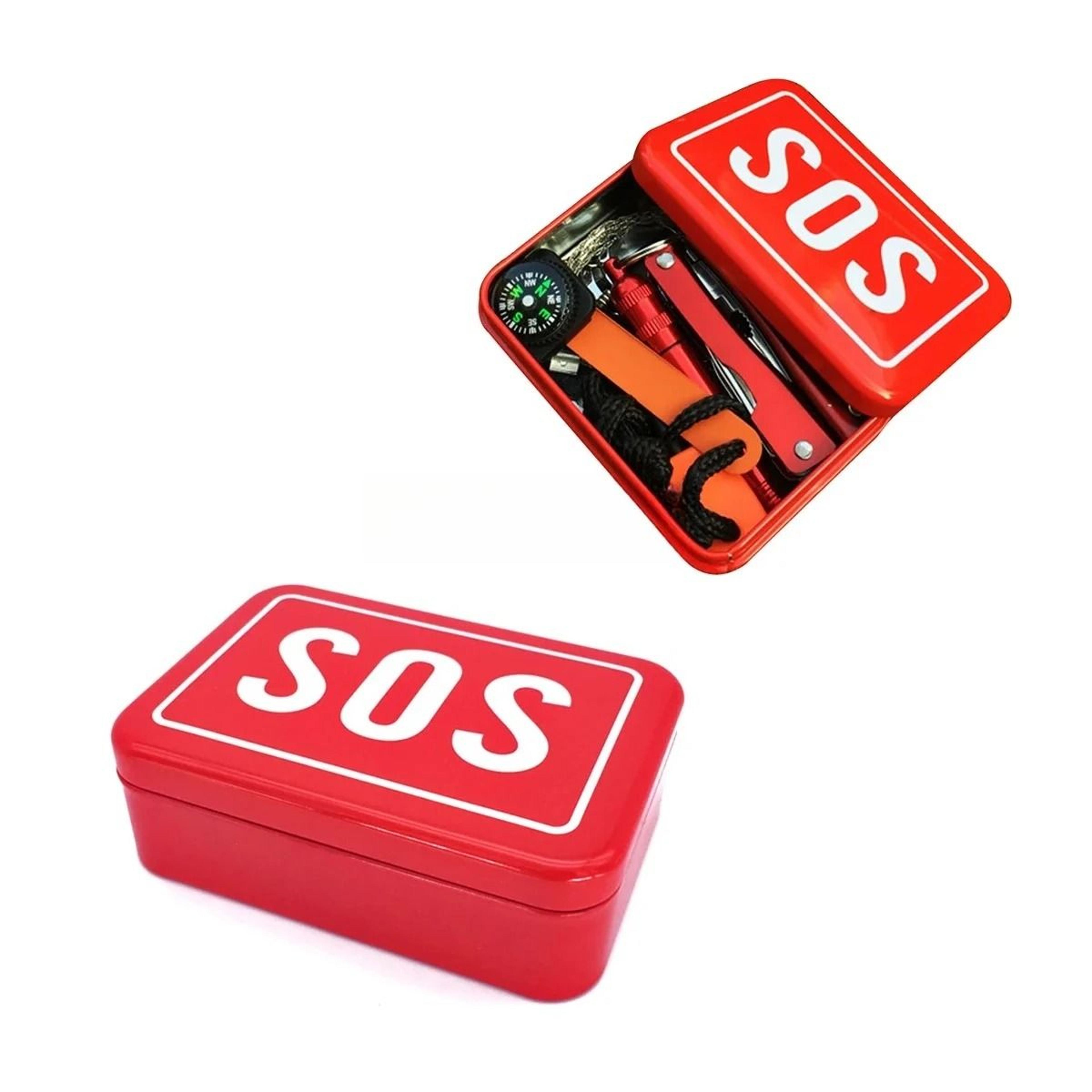 sos outdoor survival emergency tool - multi-purpose plier with compass, flashlight & fire starter