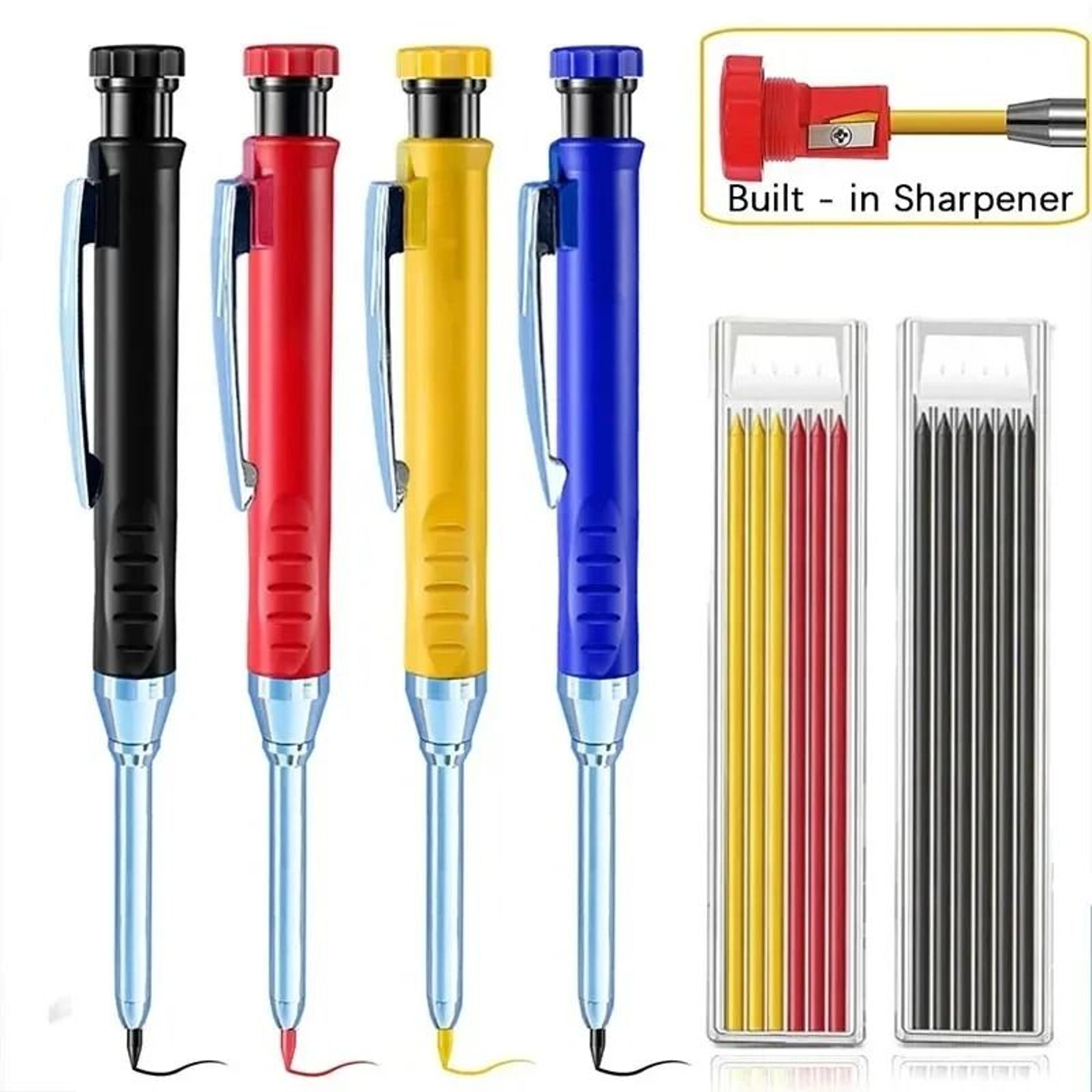 2pcs 2.8mm carpenter mechanical pencil with sharpener for woodworking