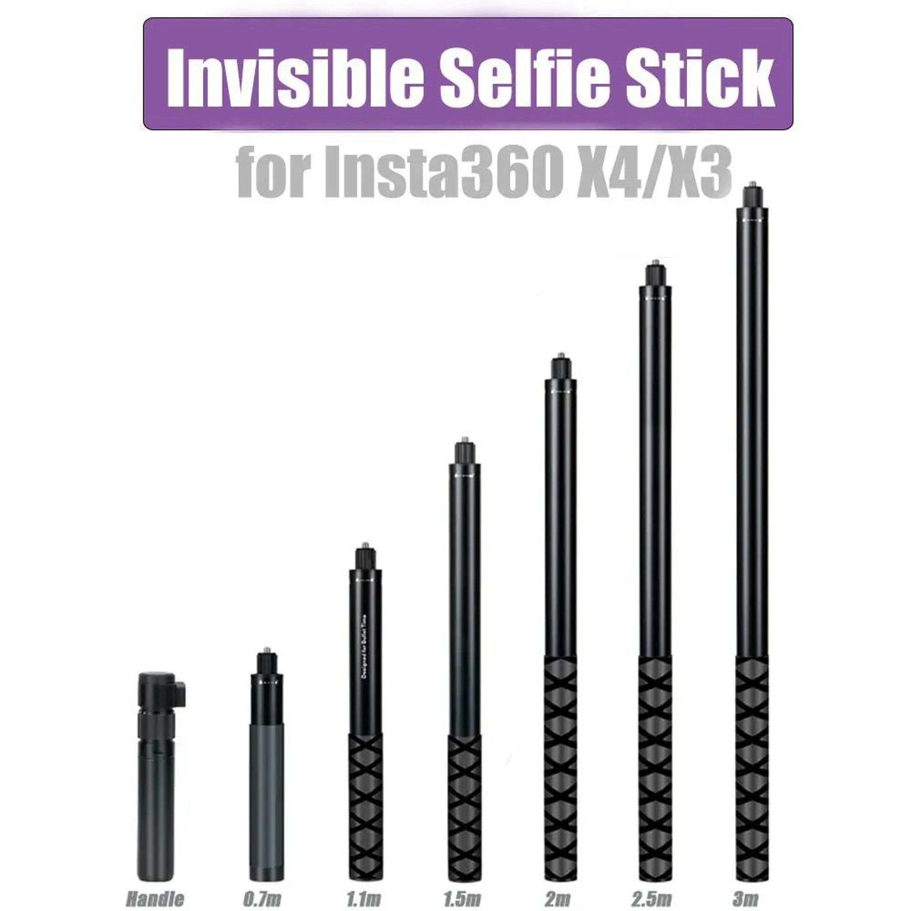 invisible selfie stick for insta360 x5 x4 x3 panoramic camera