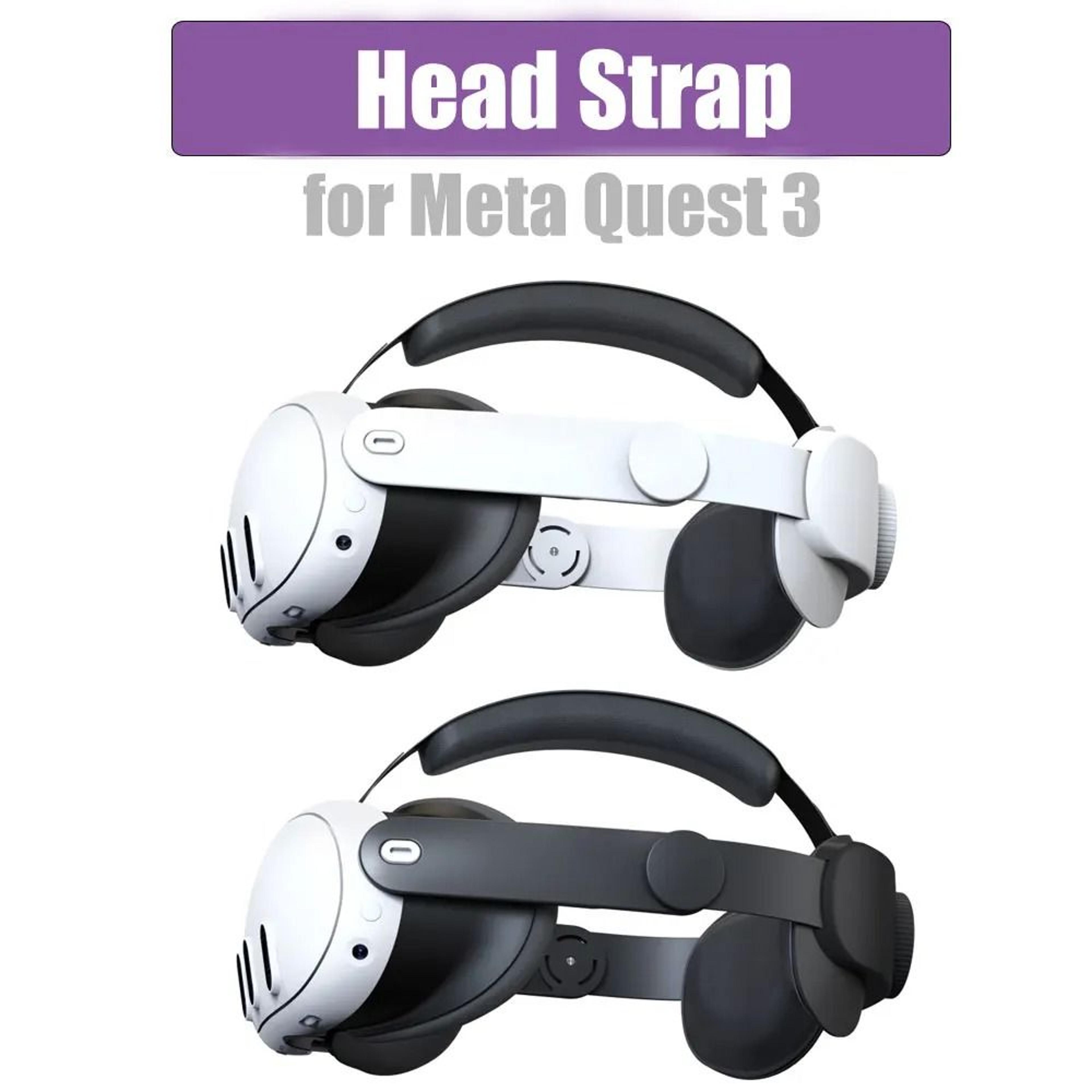 replaceable comfort head strap for meta quest 3 vr headset