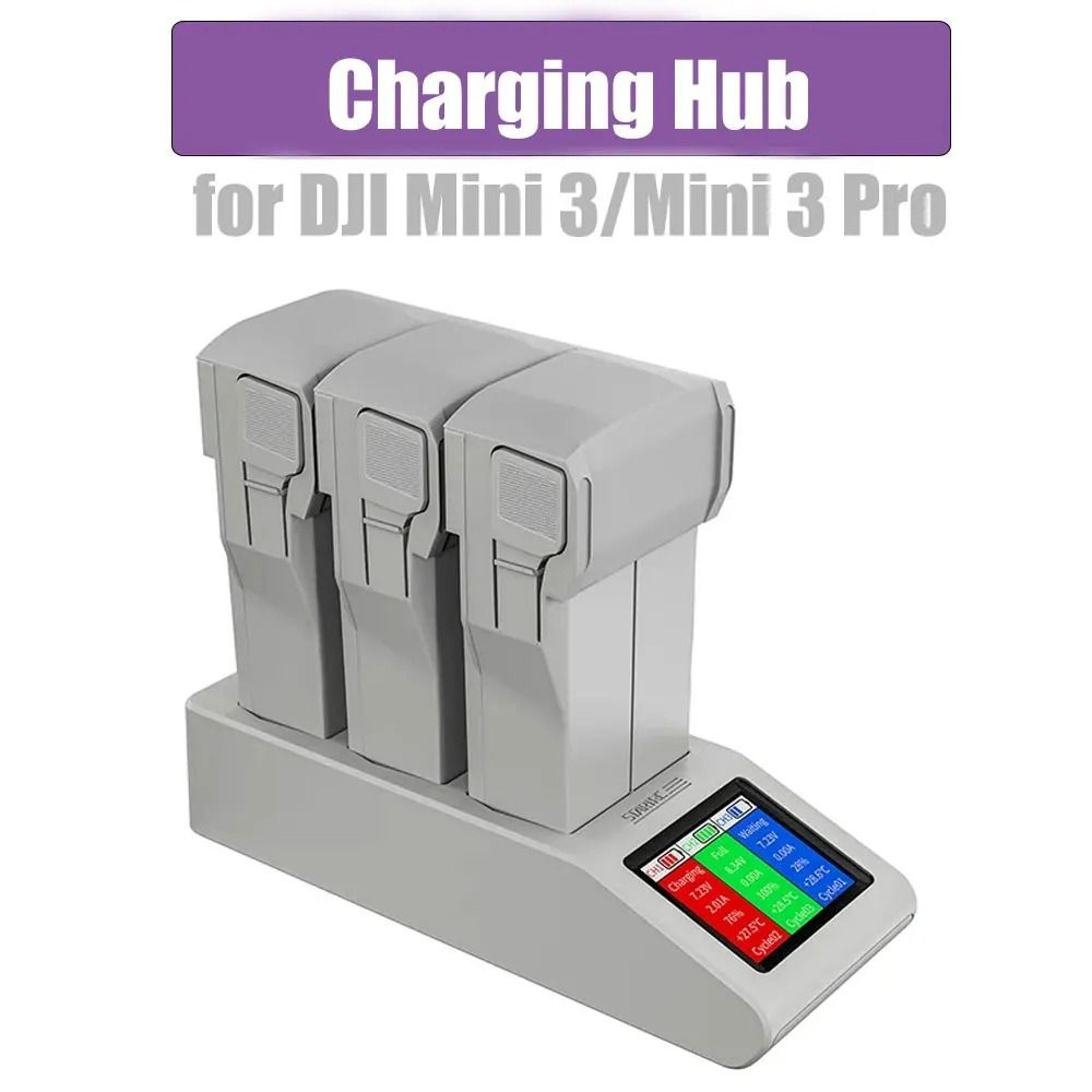 digital display fast charging hub for dji mini 3 pro and mini 3 batteries