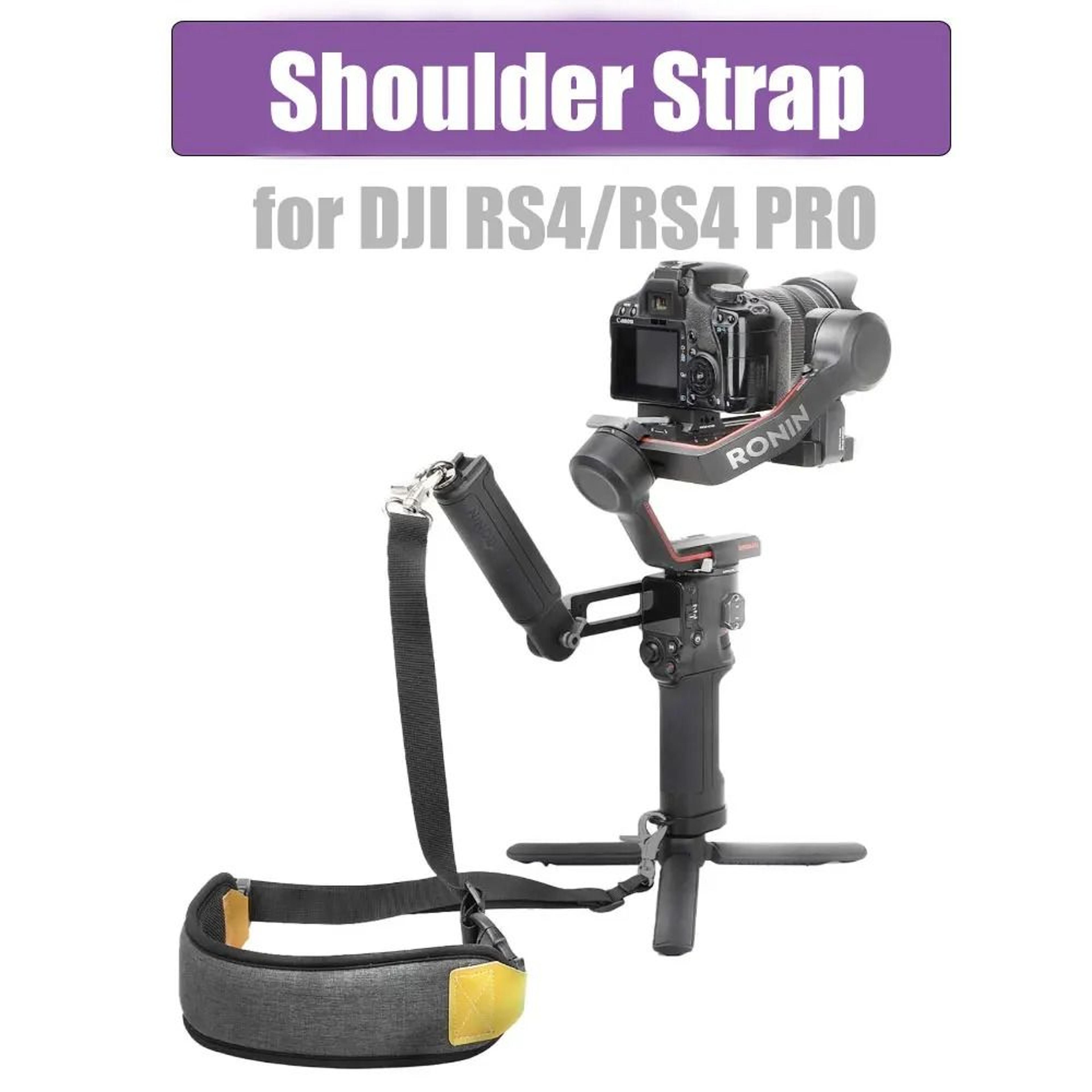 stress-relief dual hook shoulder strap and locking case for dji rs3 rs4 pro