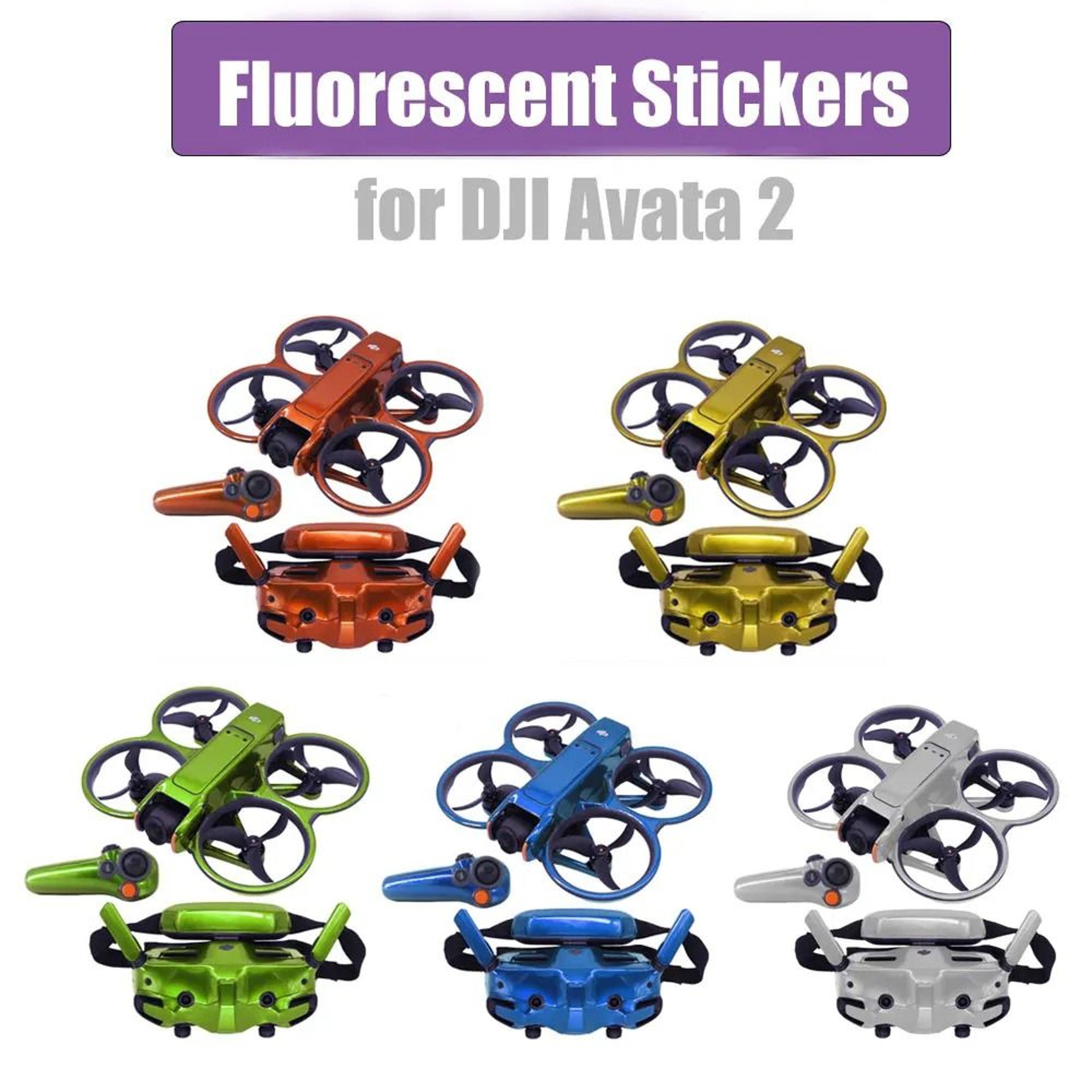 fluorescent waterproof protective pvc sticker skin set for dji avata 2 and goggles 3