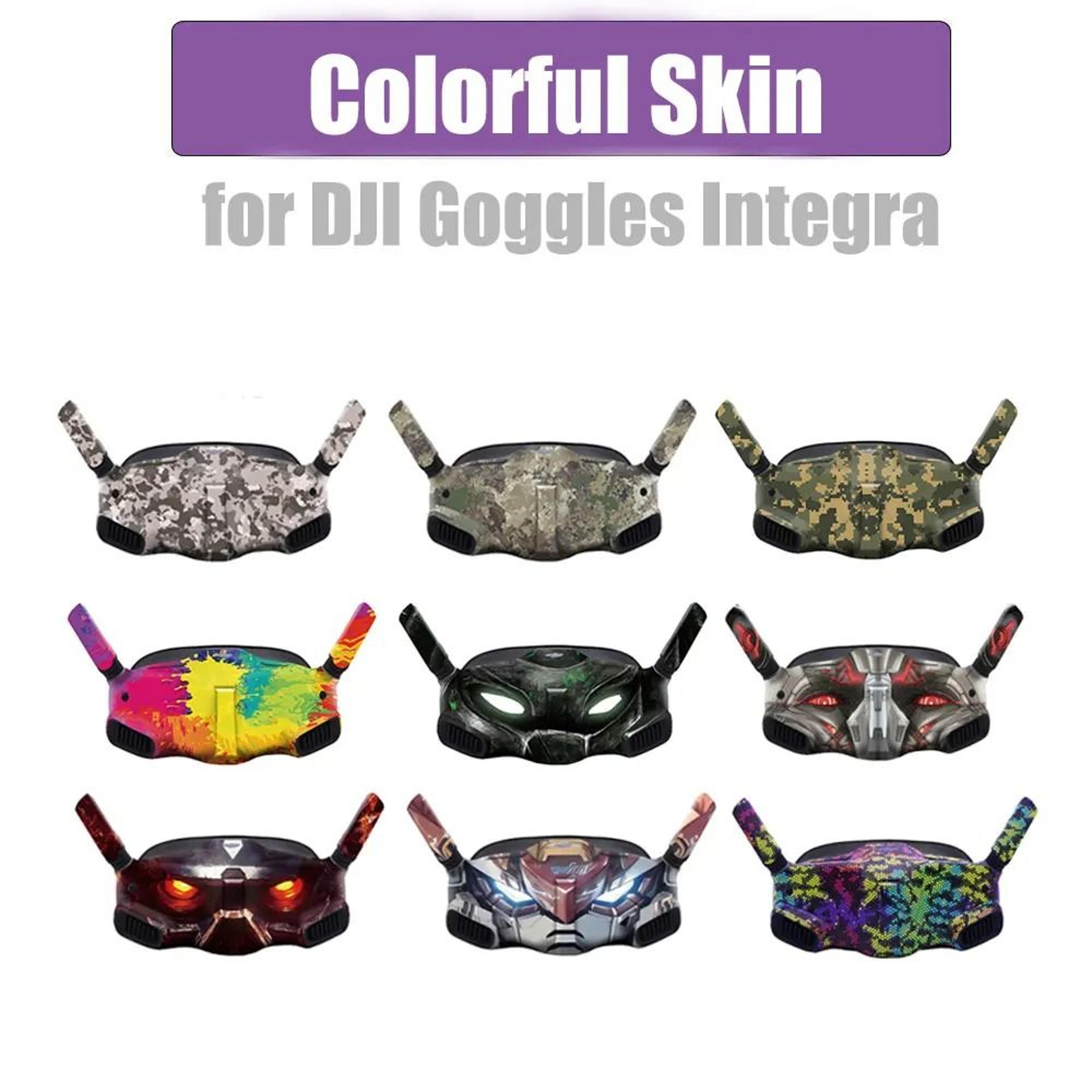 colorful protective pvc sticker skin for dji avata 2 / air 3 / mini 4 pro and goggles integra