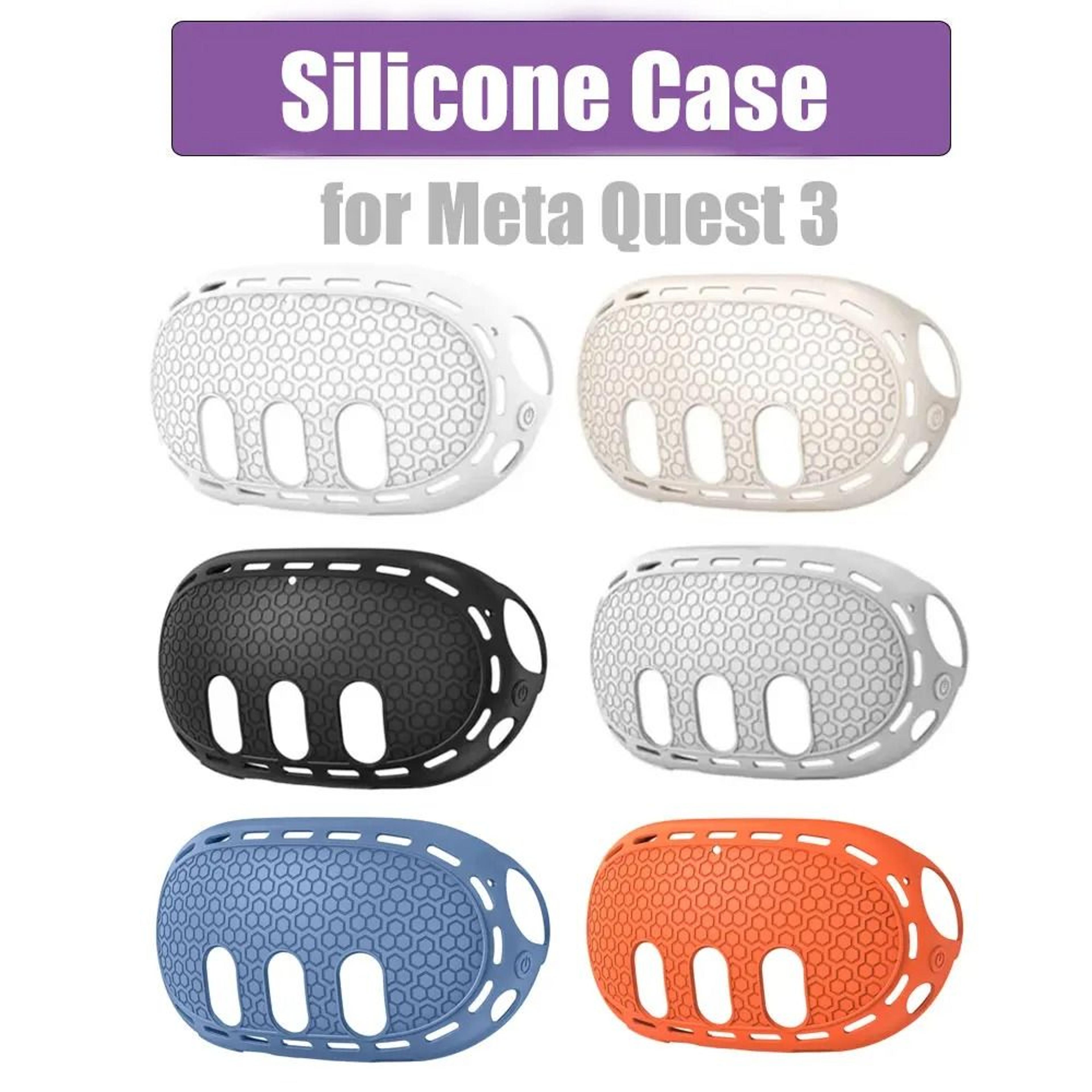anti-scratch silicone case and face cover for meta quest 3 vr headset