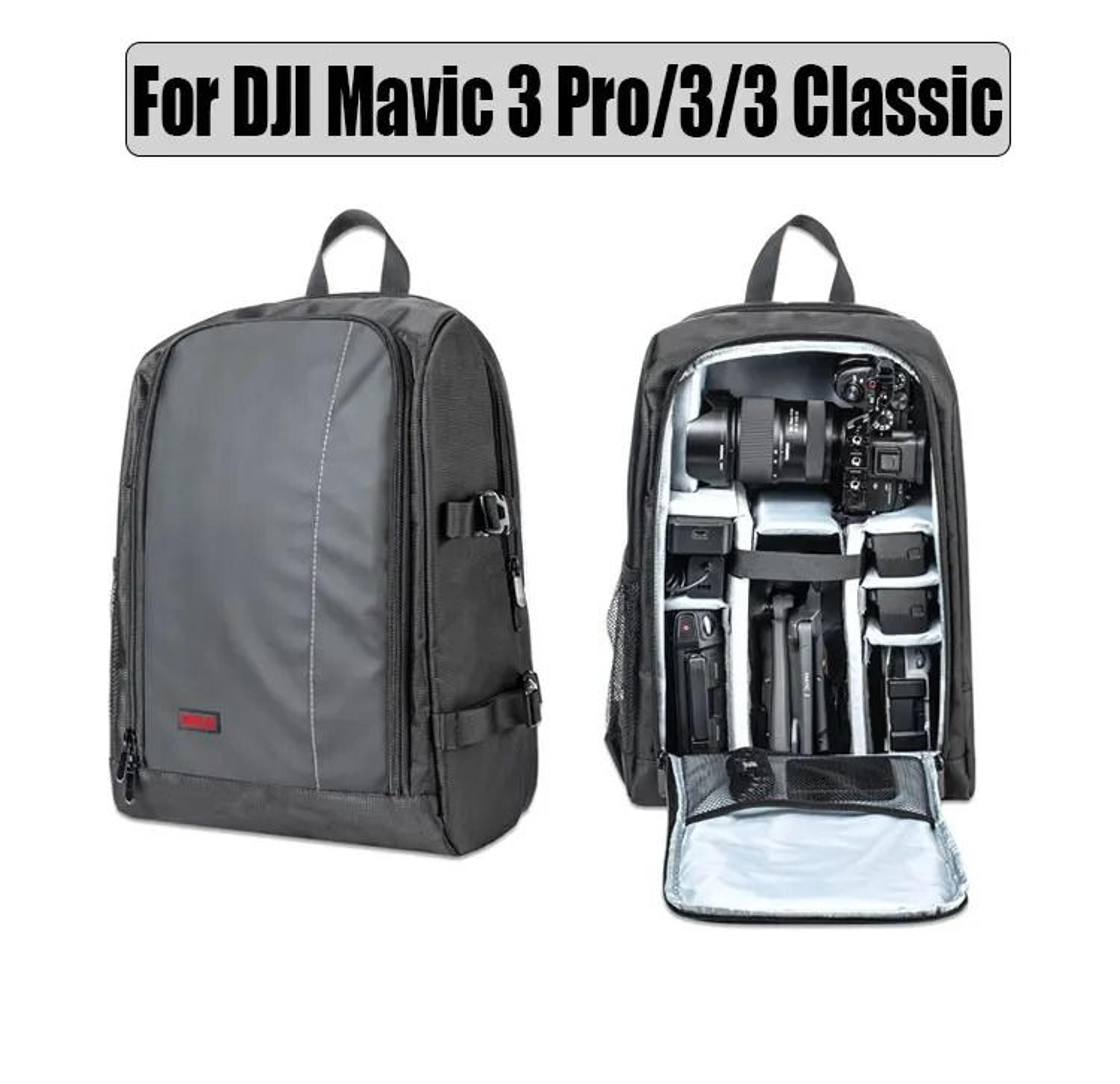 outdoor travel backpack and carrying case with diy liner for dji mavic 3 pro / mavic 3 classic