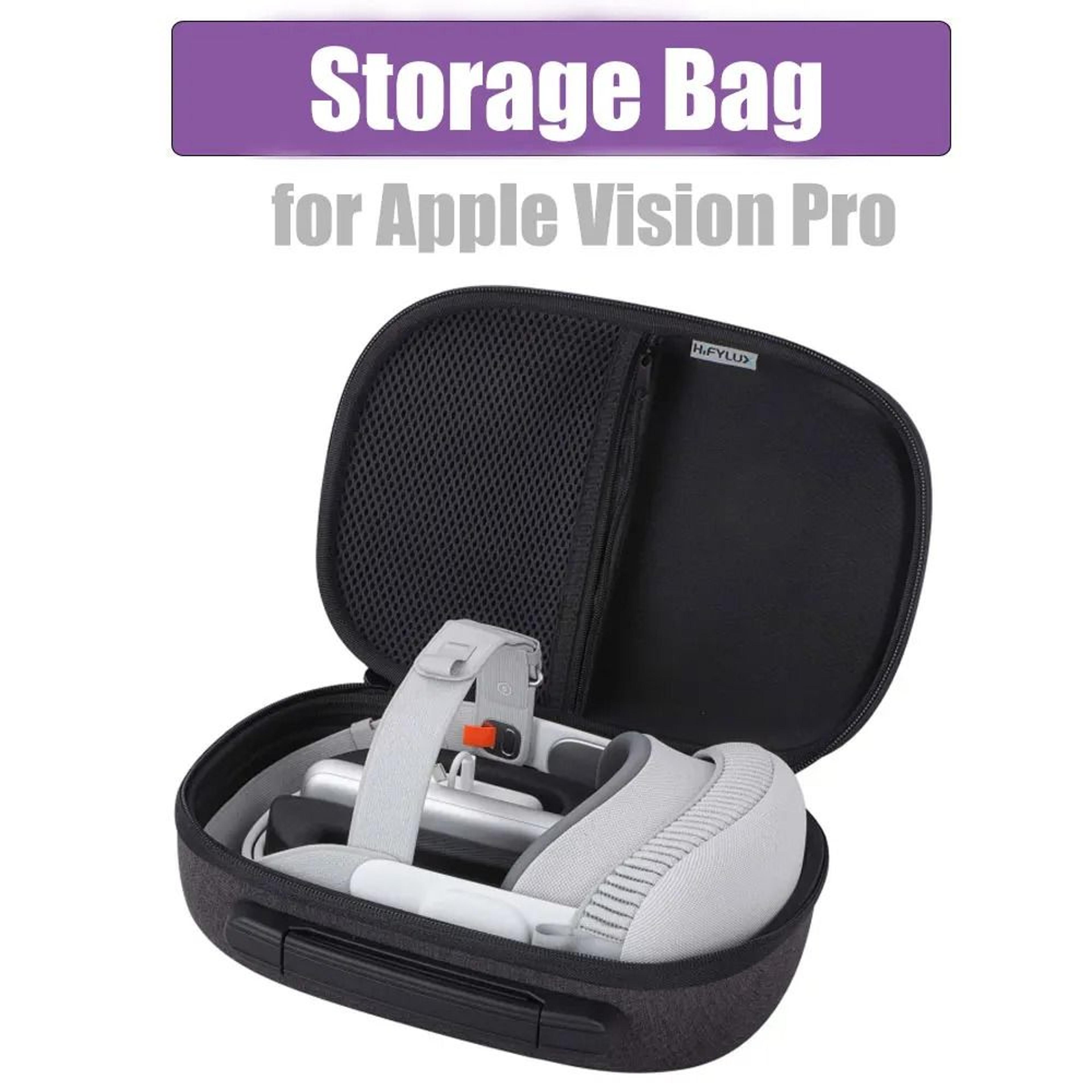 portable hard carrying case and storage travel bag for apple vision pro headset