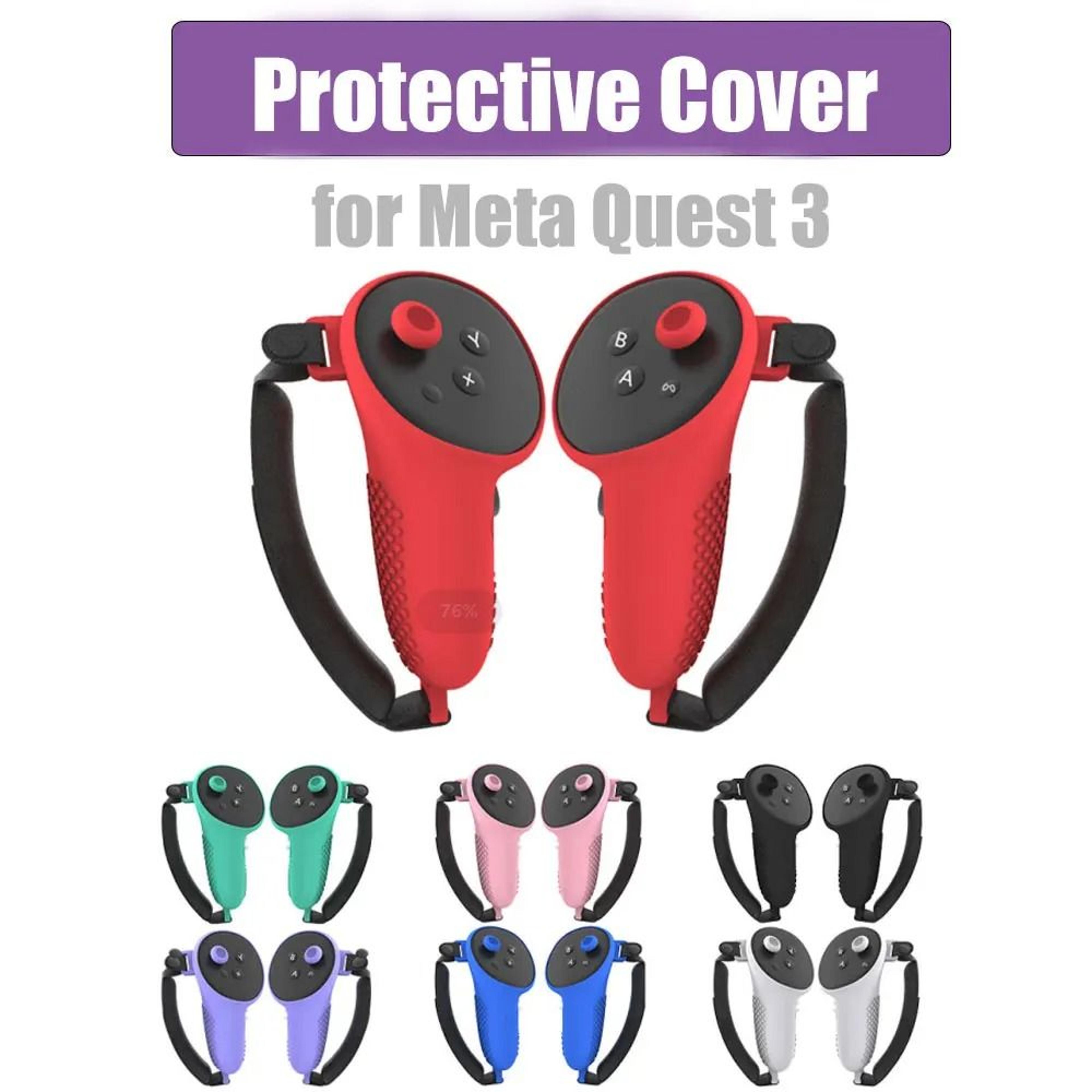 protective silicone controller grip skin cover with hand strap for meta quest 3s / quest 3