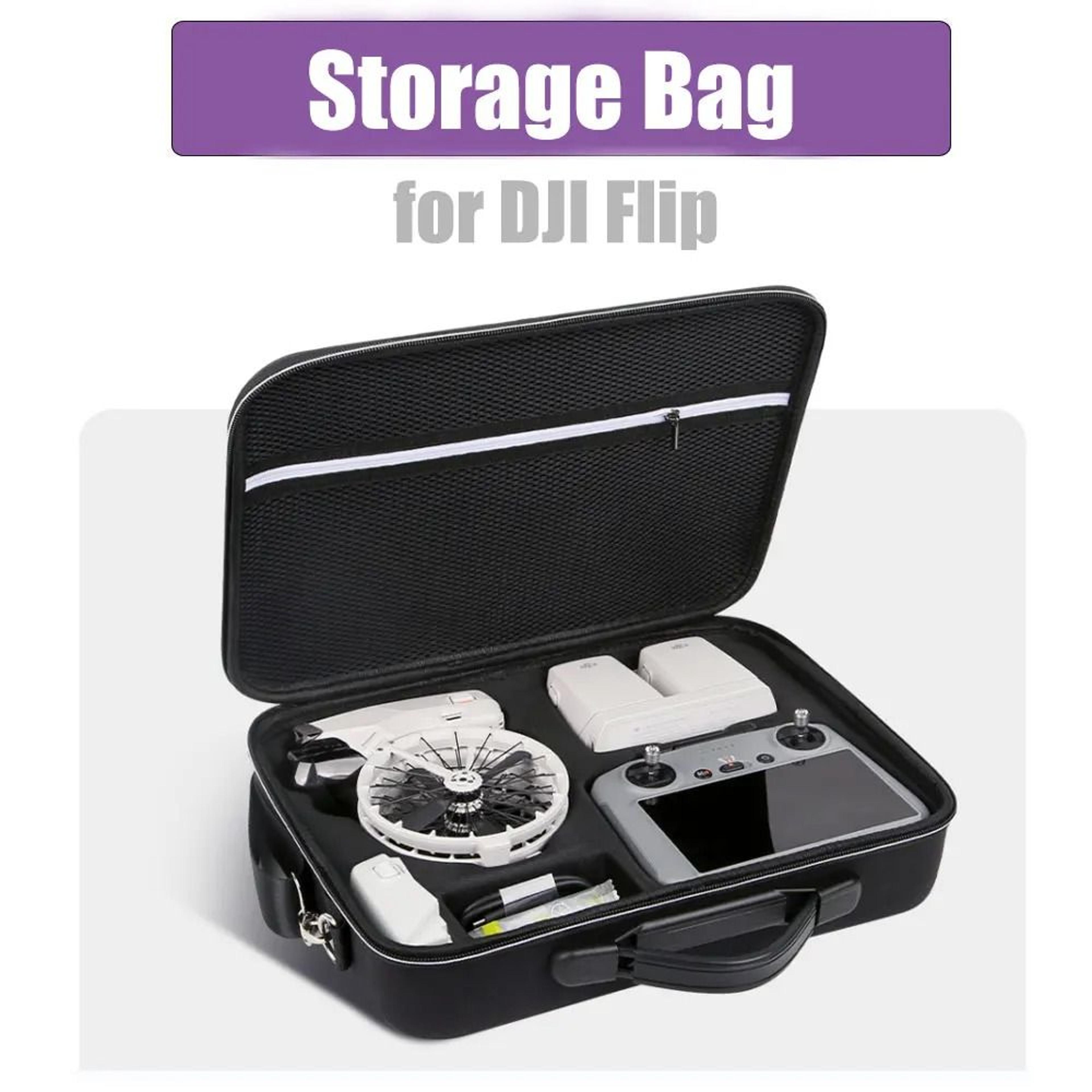 portable crossbody storage bag and hard protection handbag for dji flip & rc 2 remote controller