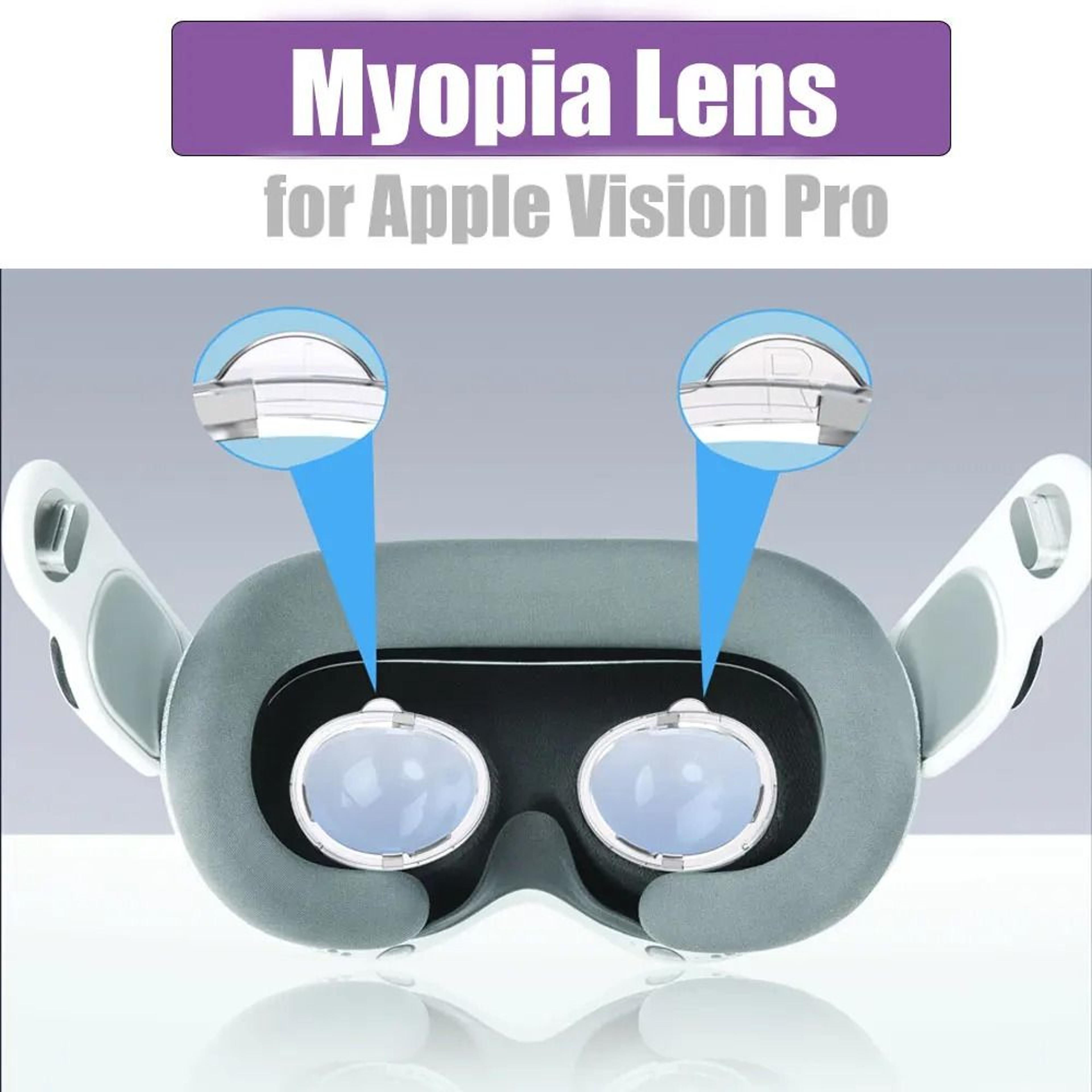 magnetic myopia anti-blue light prescription eyeglass frames and quick-release lenses for apple vision pro