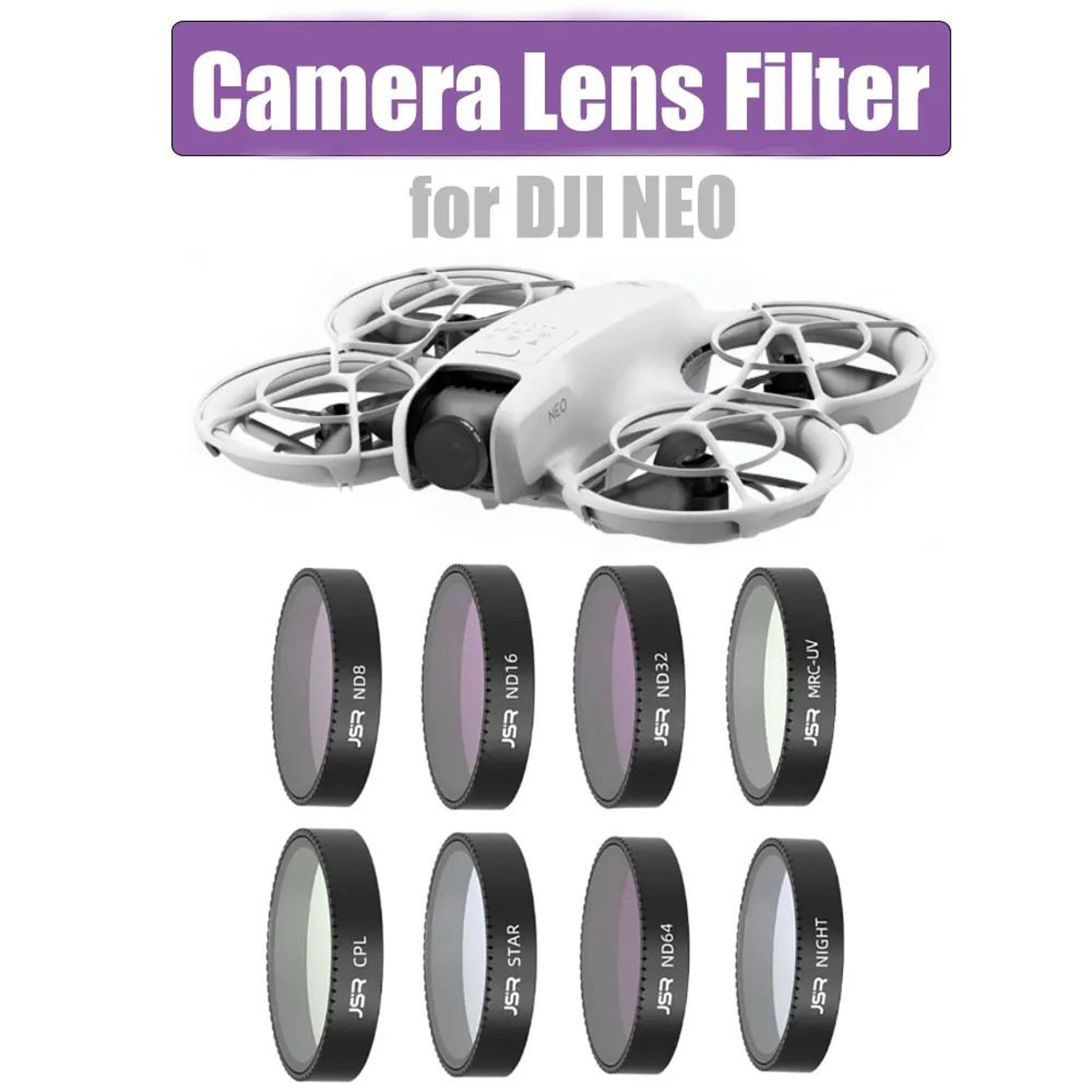 cpl, uv, nd8, nd16, nd64, and ndpl optical glass camera lens filters set for dji neo drone