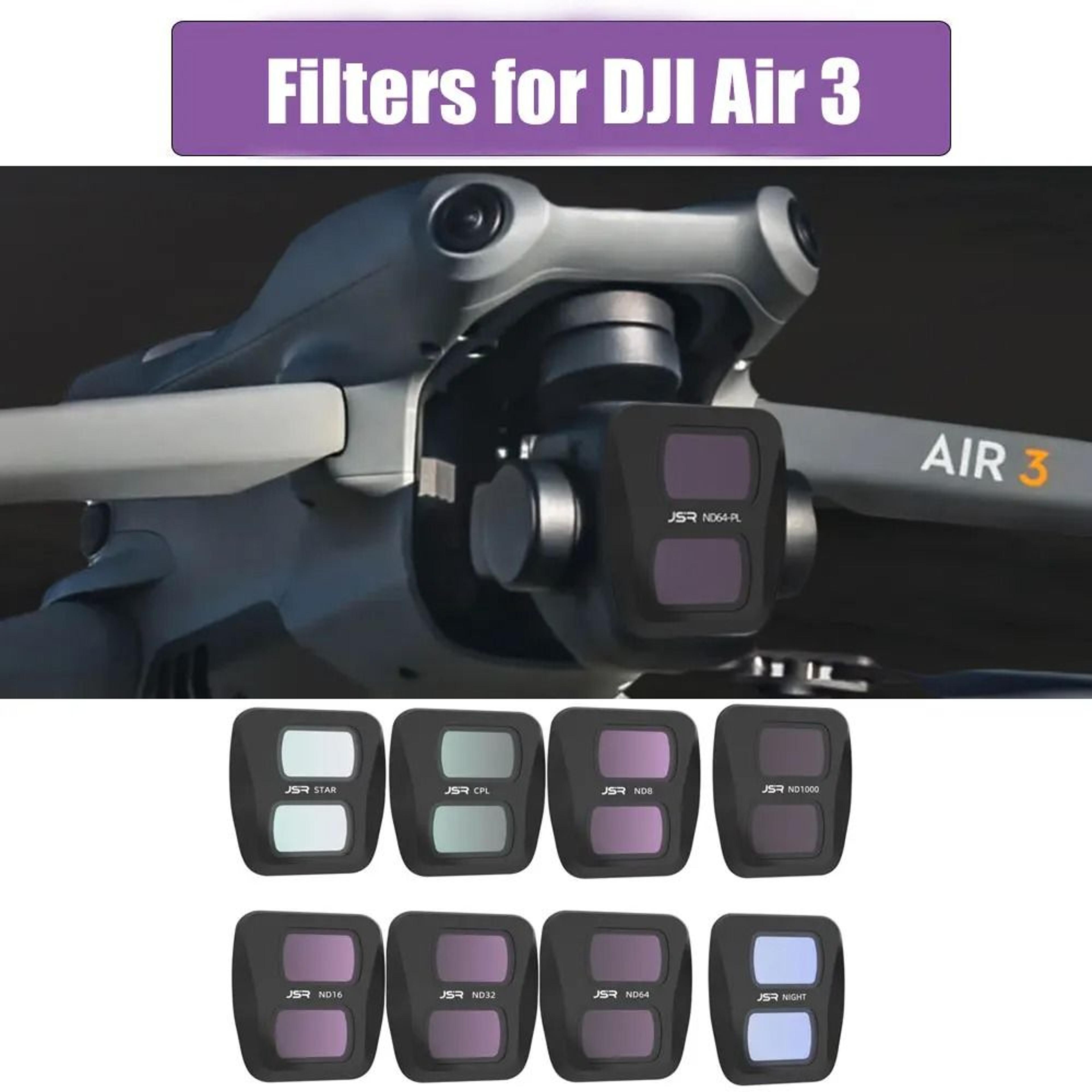 mcuv, cpl, nd, and ndpl optical glass camera lens filters kit for dji air 3 drone