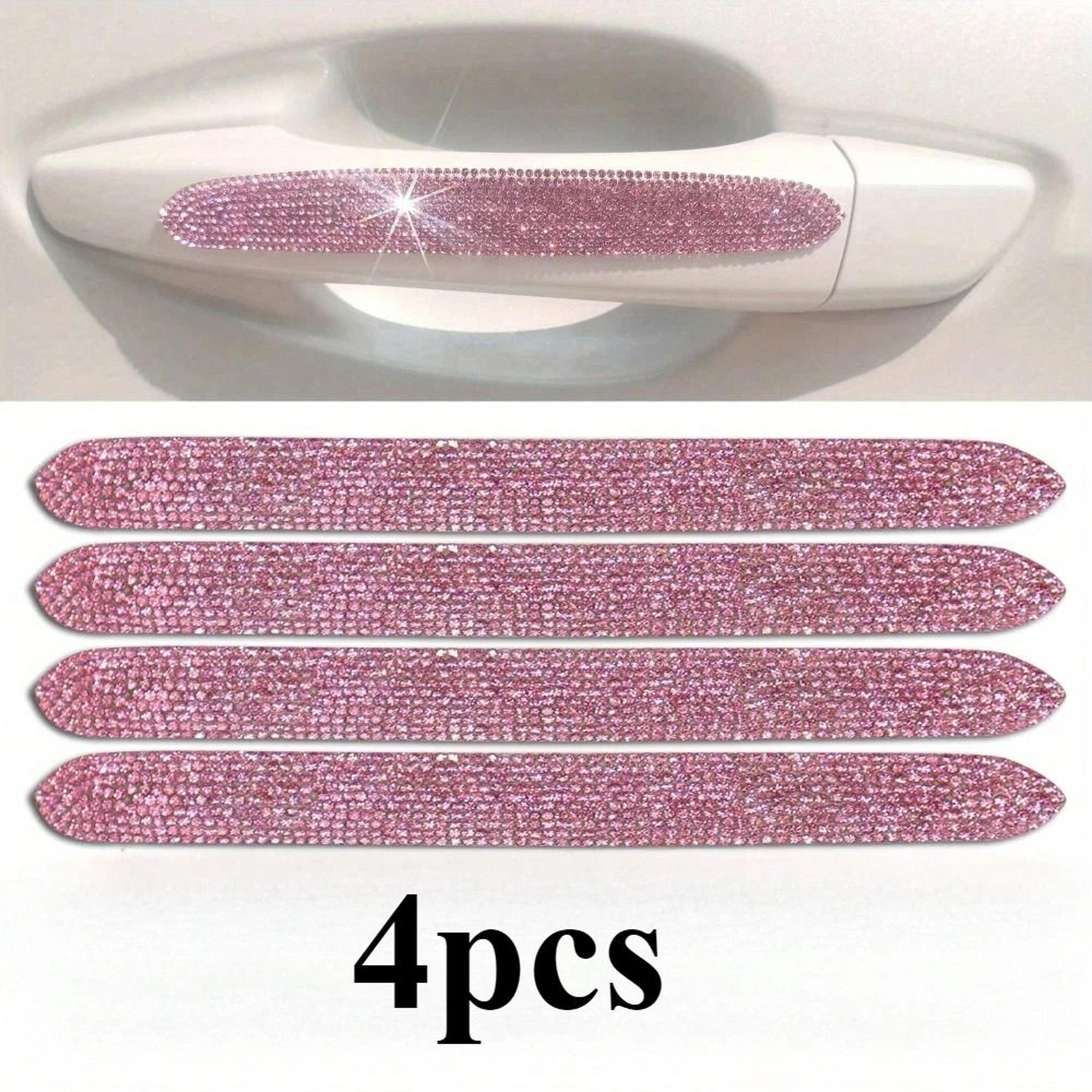 4-piece big size bling exterior door handle protectors and shiny crystal scratch-resistant stickers