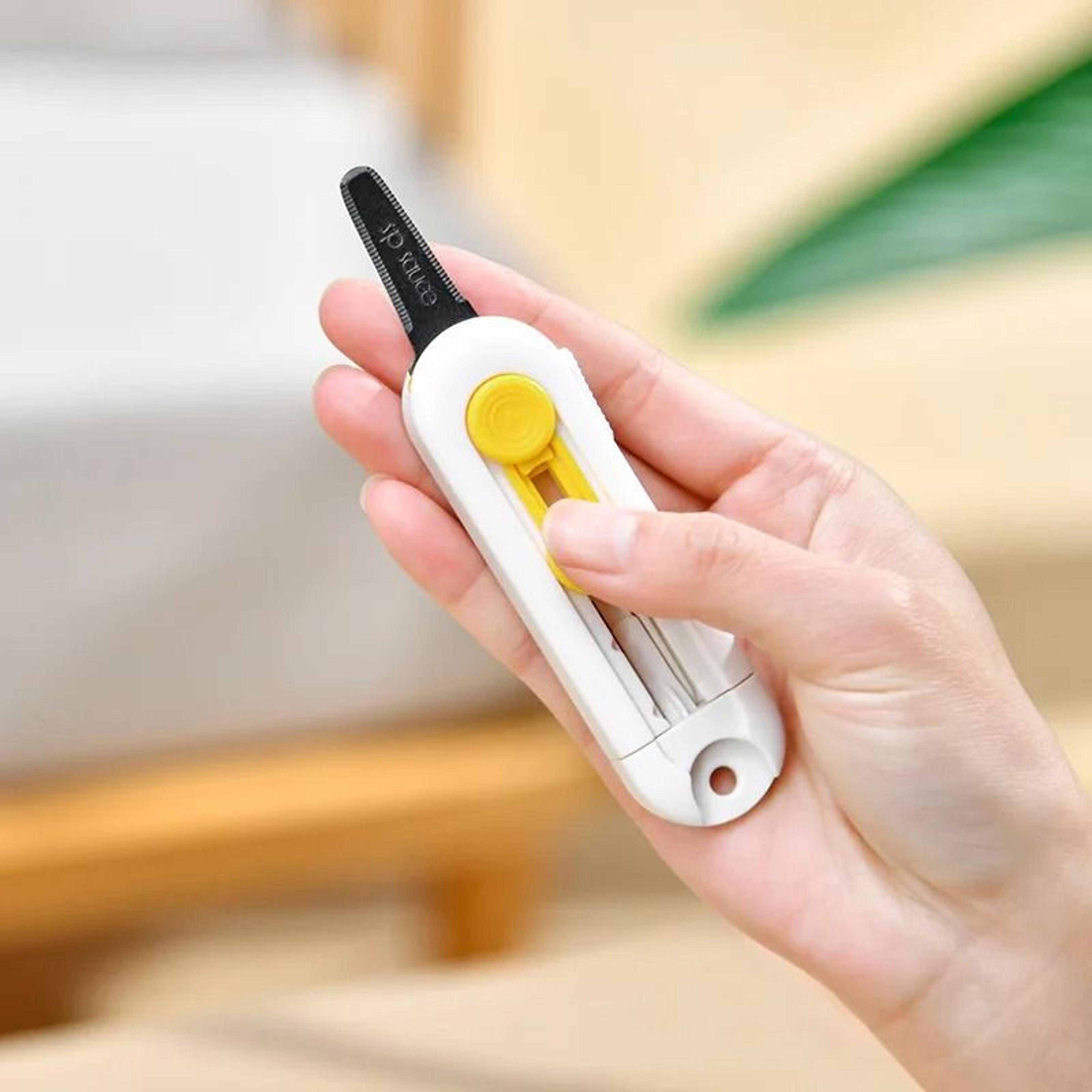 magnetic portable unboxing tool and anti-sticking utility knife for express delivery and craft cutting