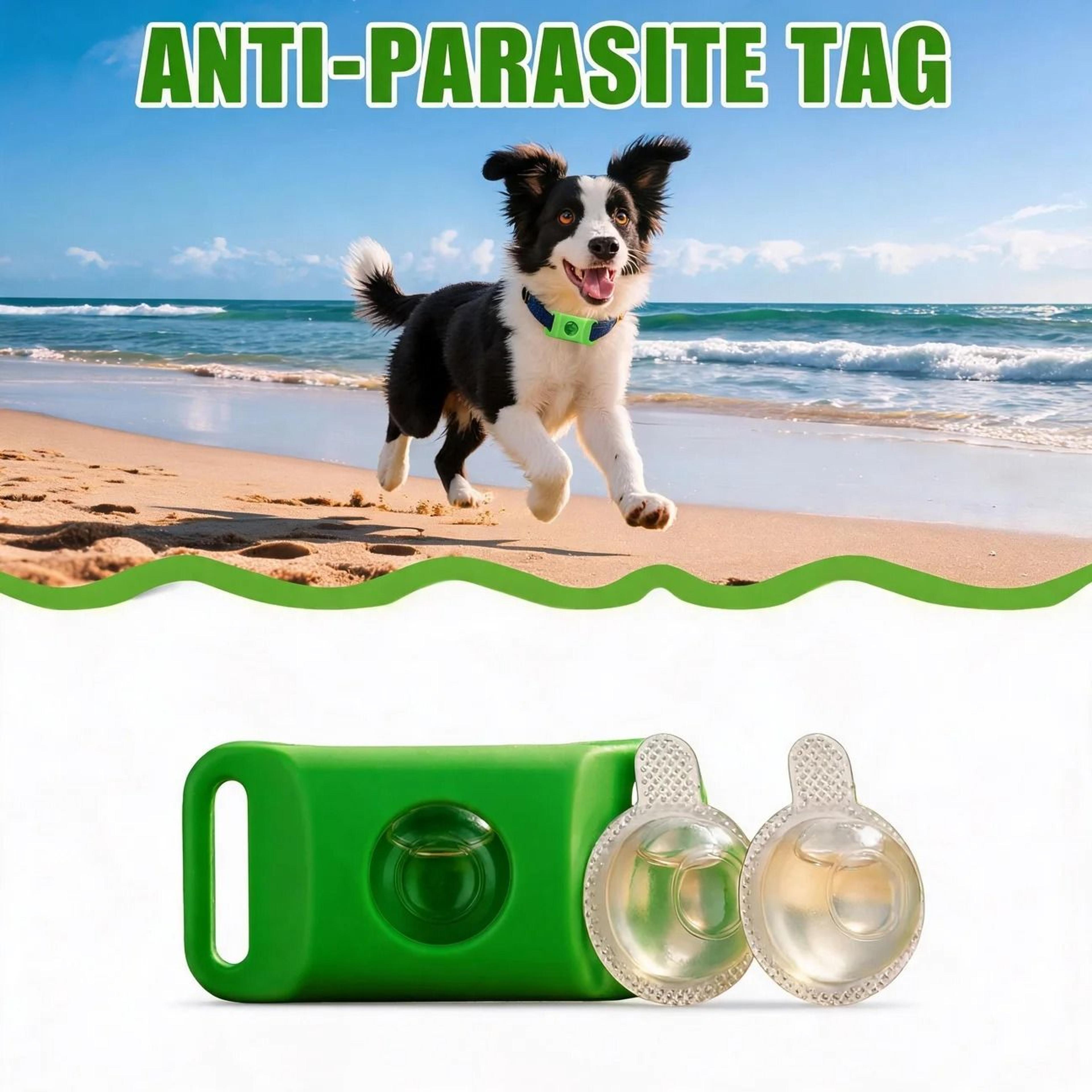 water-resistant natural wellness flea and tick repellent pendant with refills for dogs and cats