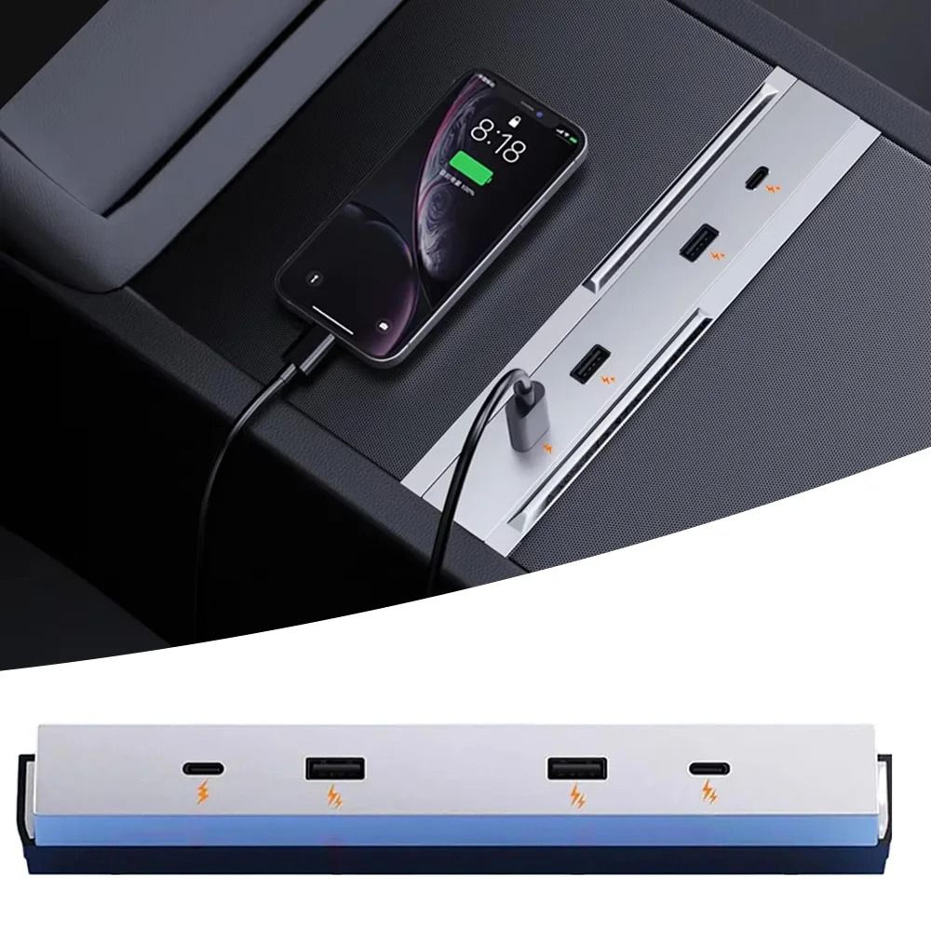 fast charging usb hub expansion dock for tesla model 3 and y