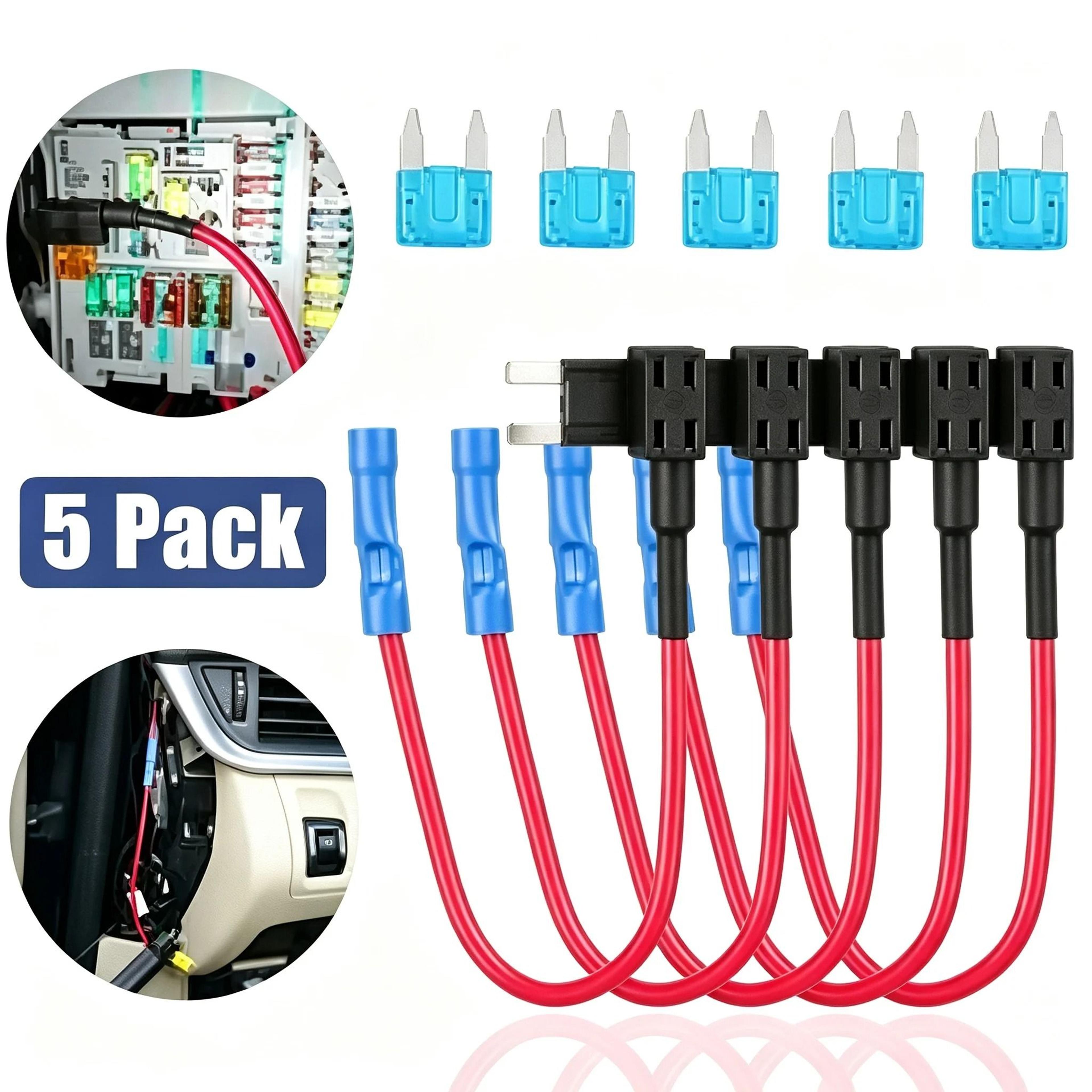 automotive add-a-circuit blade fuse tap adapter set