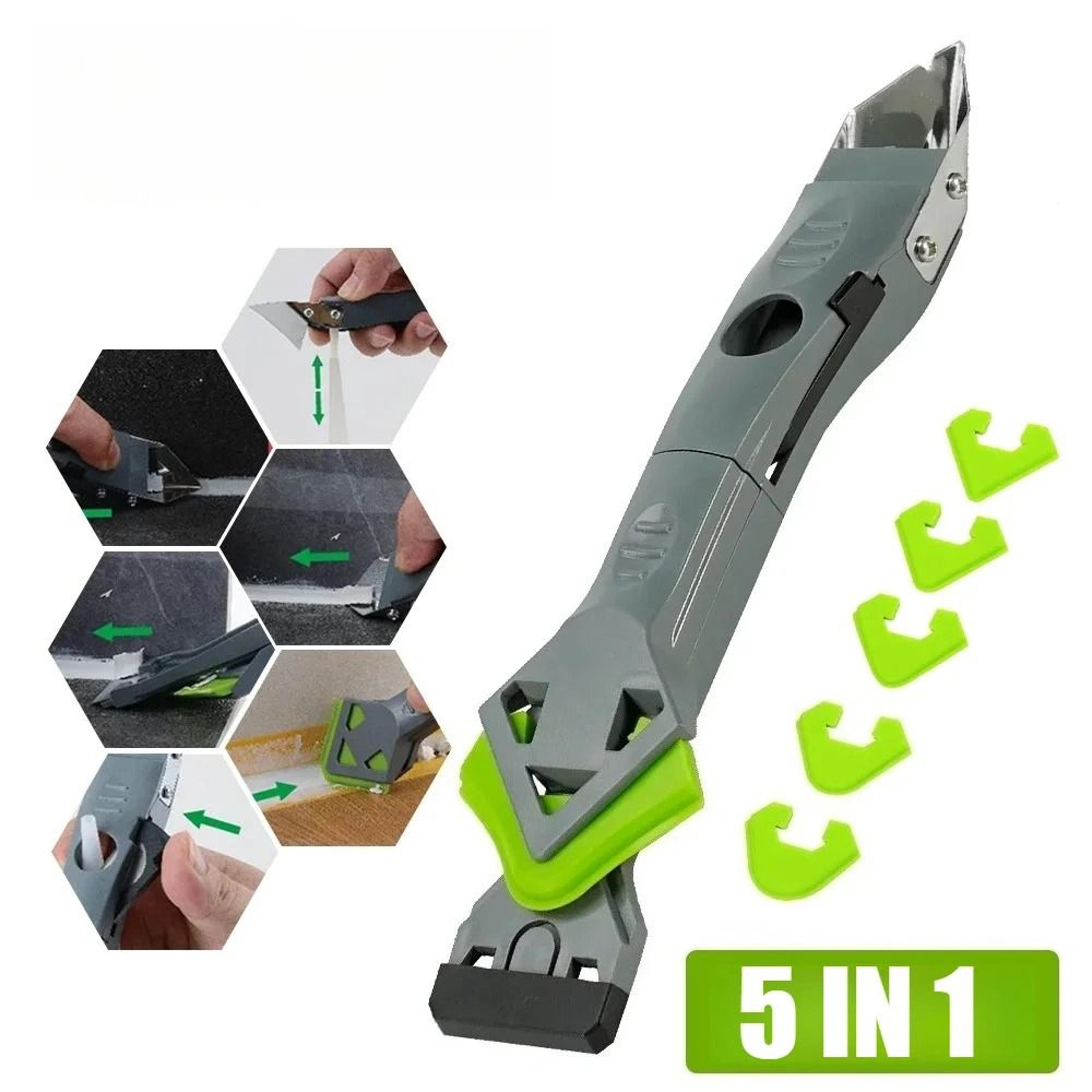 5-in-1 silicone caulk remover and finishing tool set