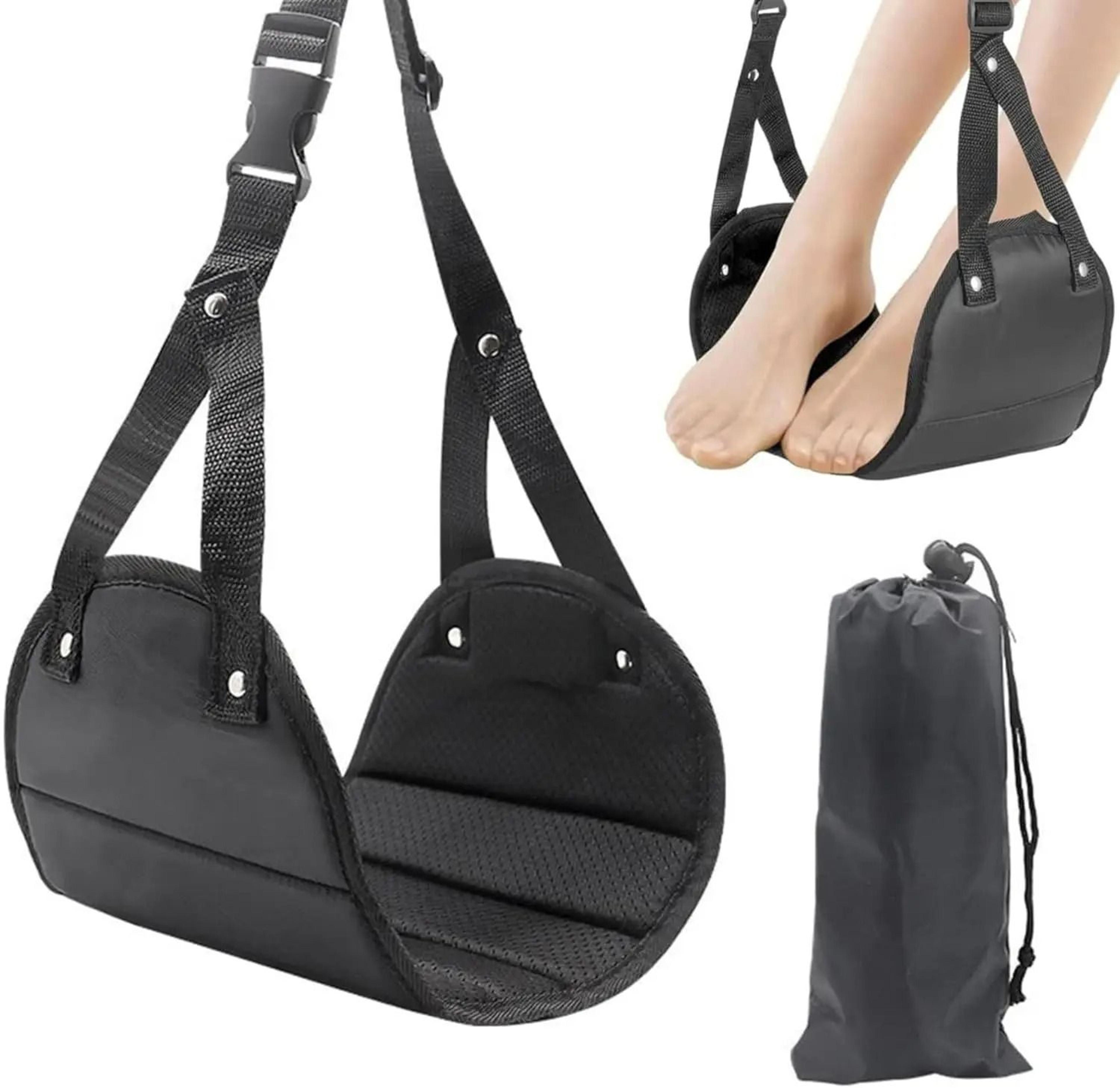 adjustable memory foam travel footrest for airplanes