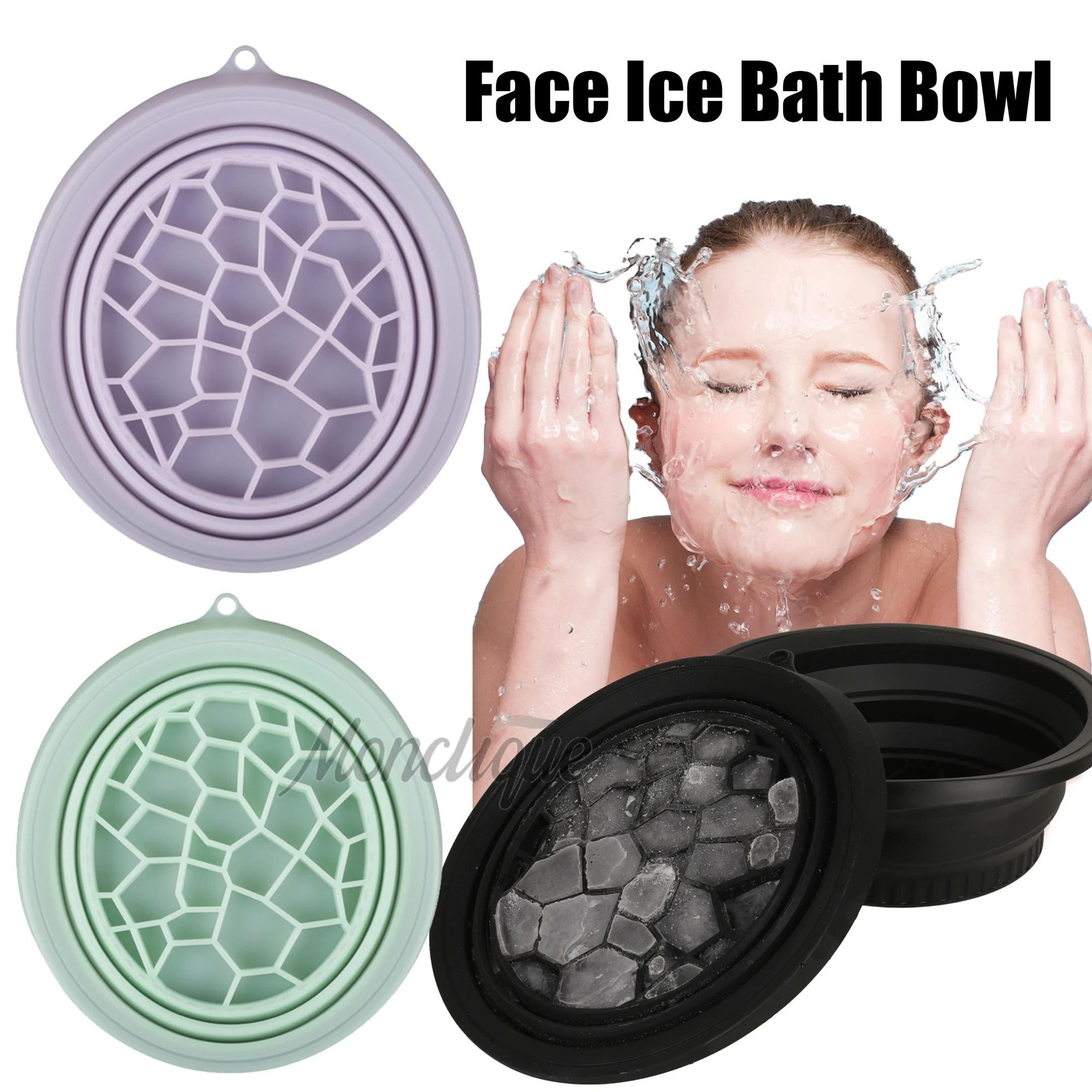 foldable silicone face ice bath tray for facial puffiness cryo skin tool