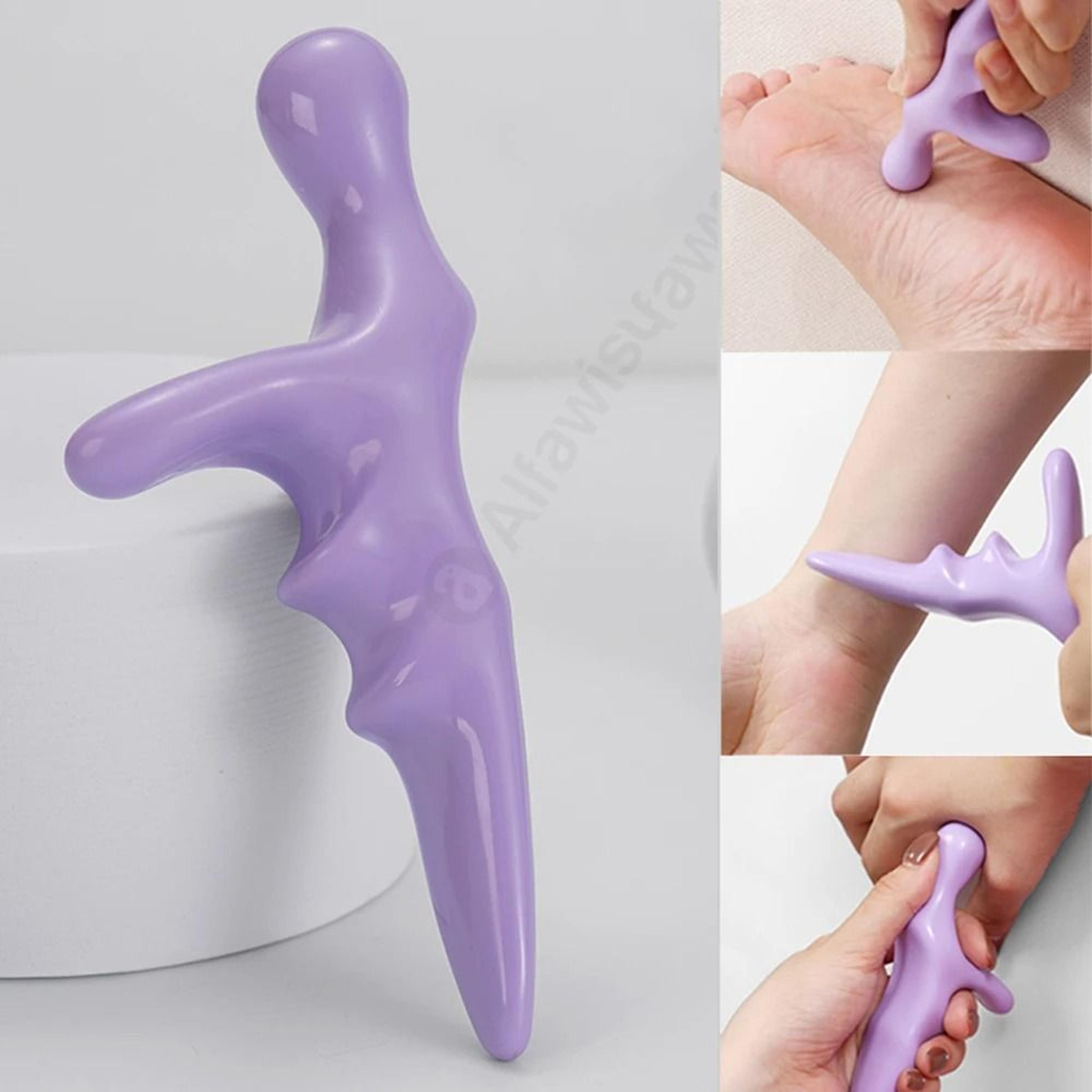 trigger point massager t-shaped portable muscle deep tissue press tool