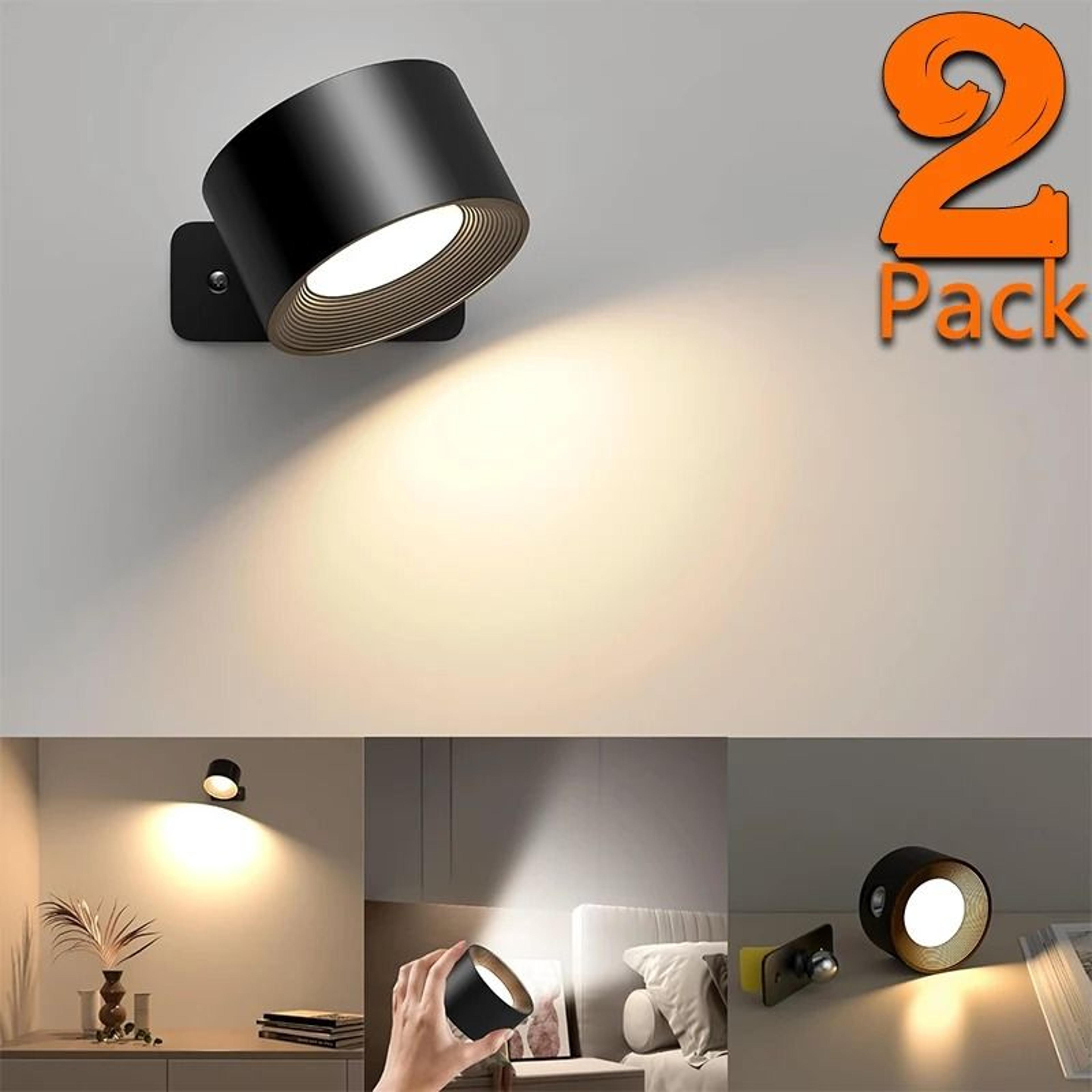 magnetic 360 degree rotatable led wall light with touch and remote control