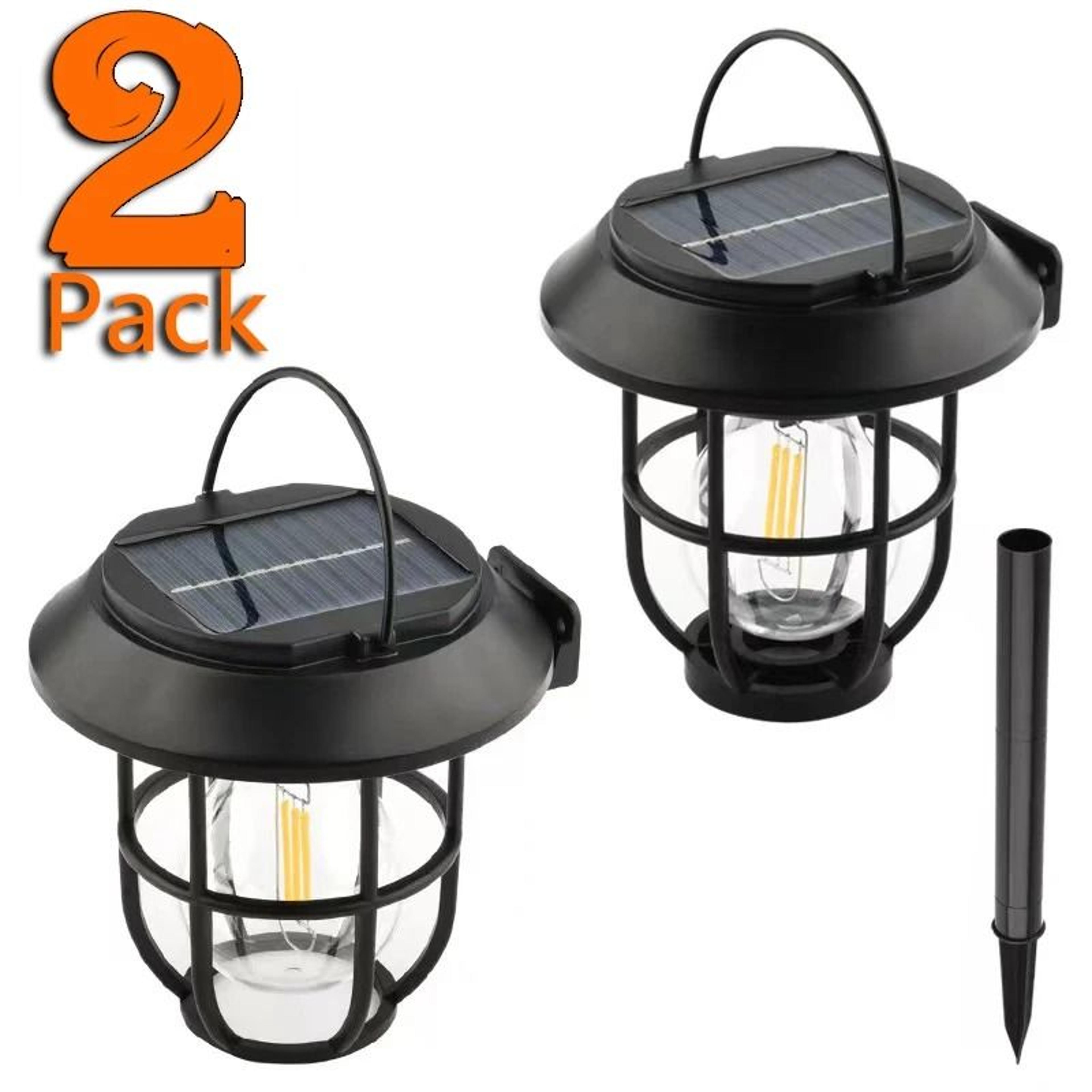 3-in-1 outdoor solar led wall, lawn, and floor tungsten landscape lamp