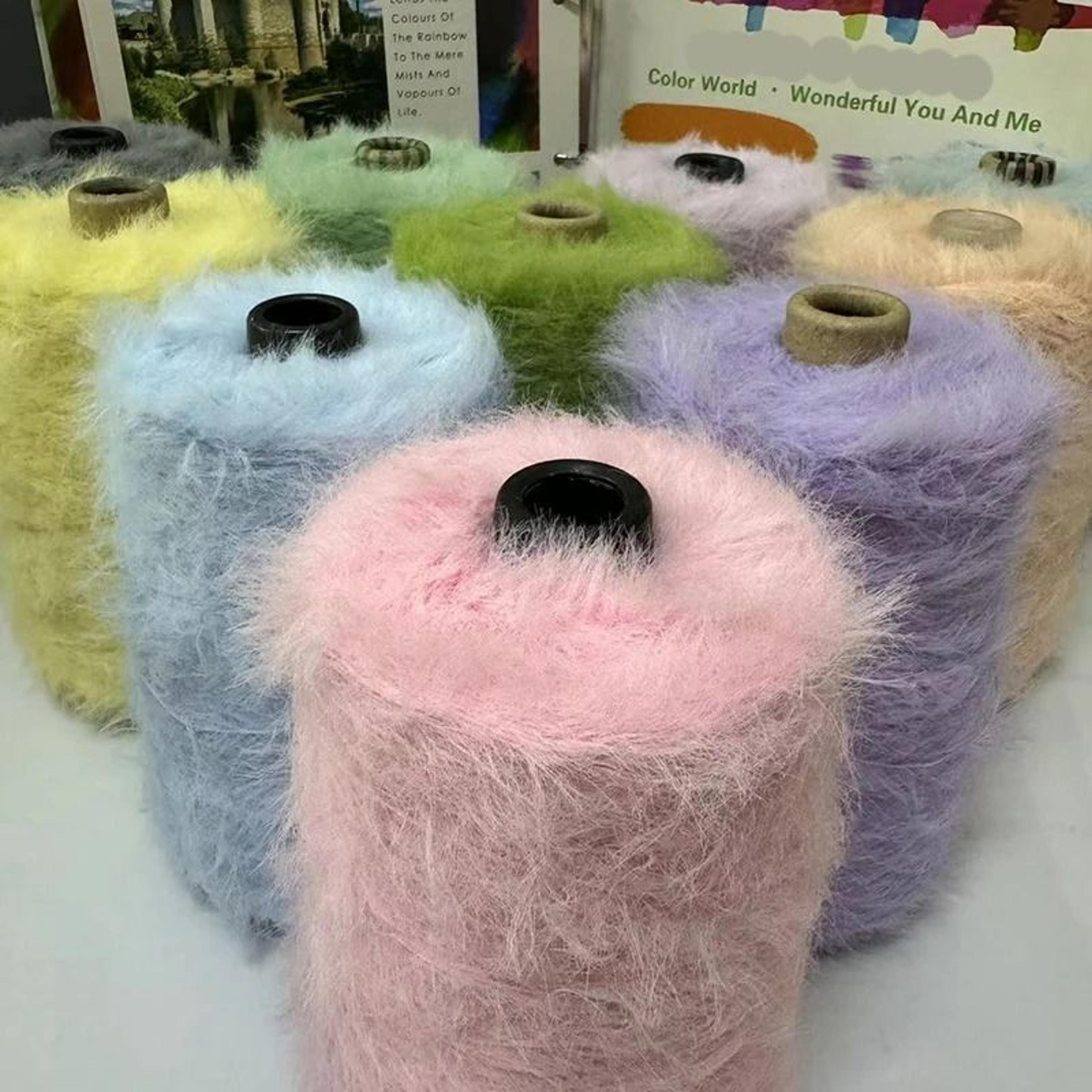 autumn and winter imitation mink fur wool yarn 500g soft non-shedding long hair yarn