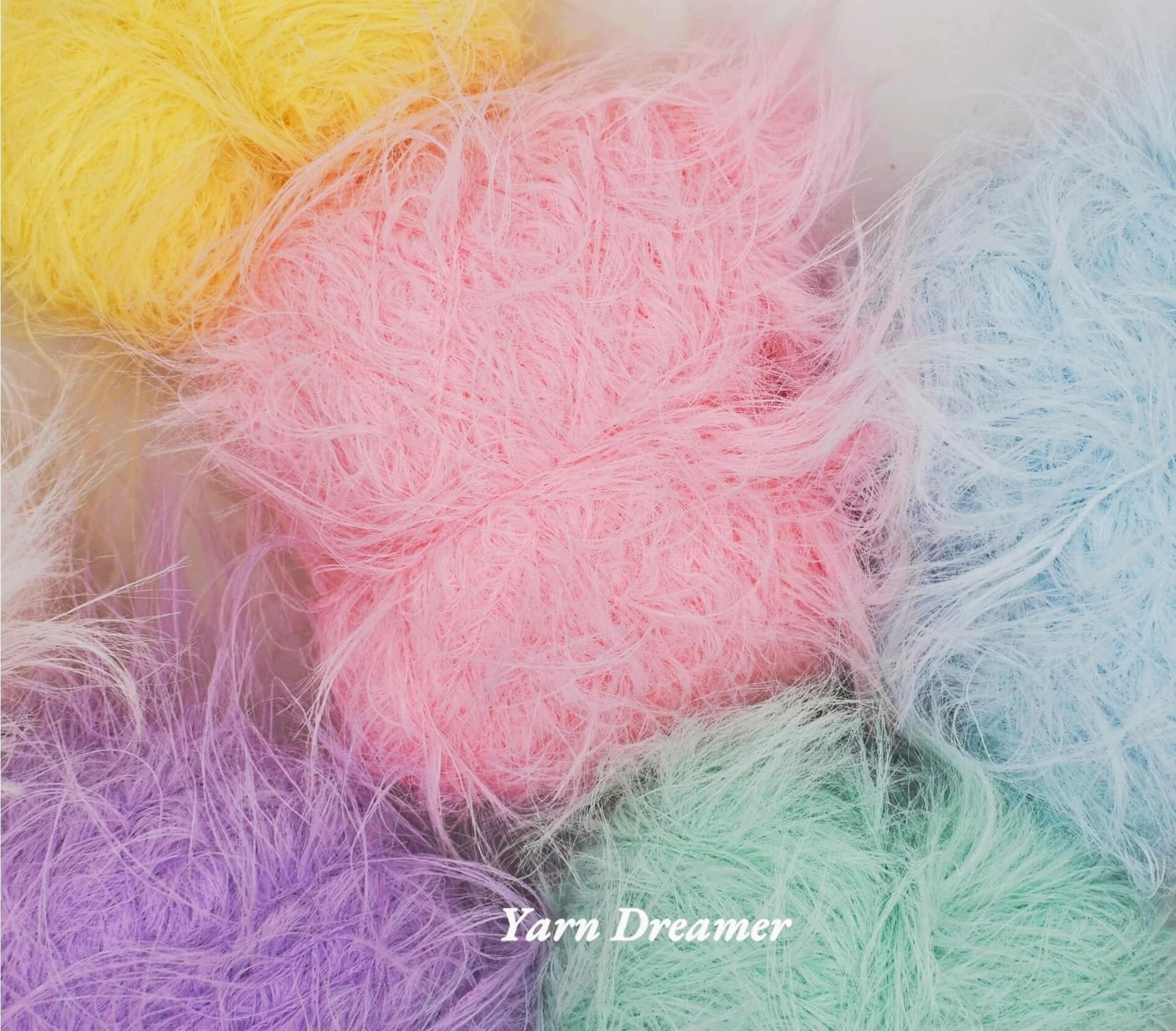 soft plush fur yarn 100g fluffy puffy crochet and knitting wool yarn